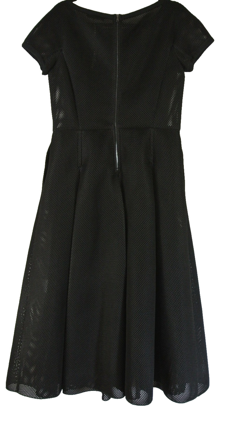NEW/missing slip, Max Mara Kiens Bateau Neck Techno Mesh Midi Dress Sz 16 #DD29