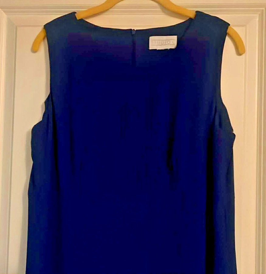 Studio C Blue Dress and Jacket Size 14 Dry Clean Only