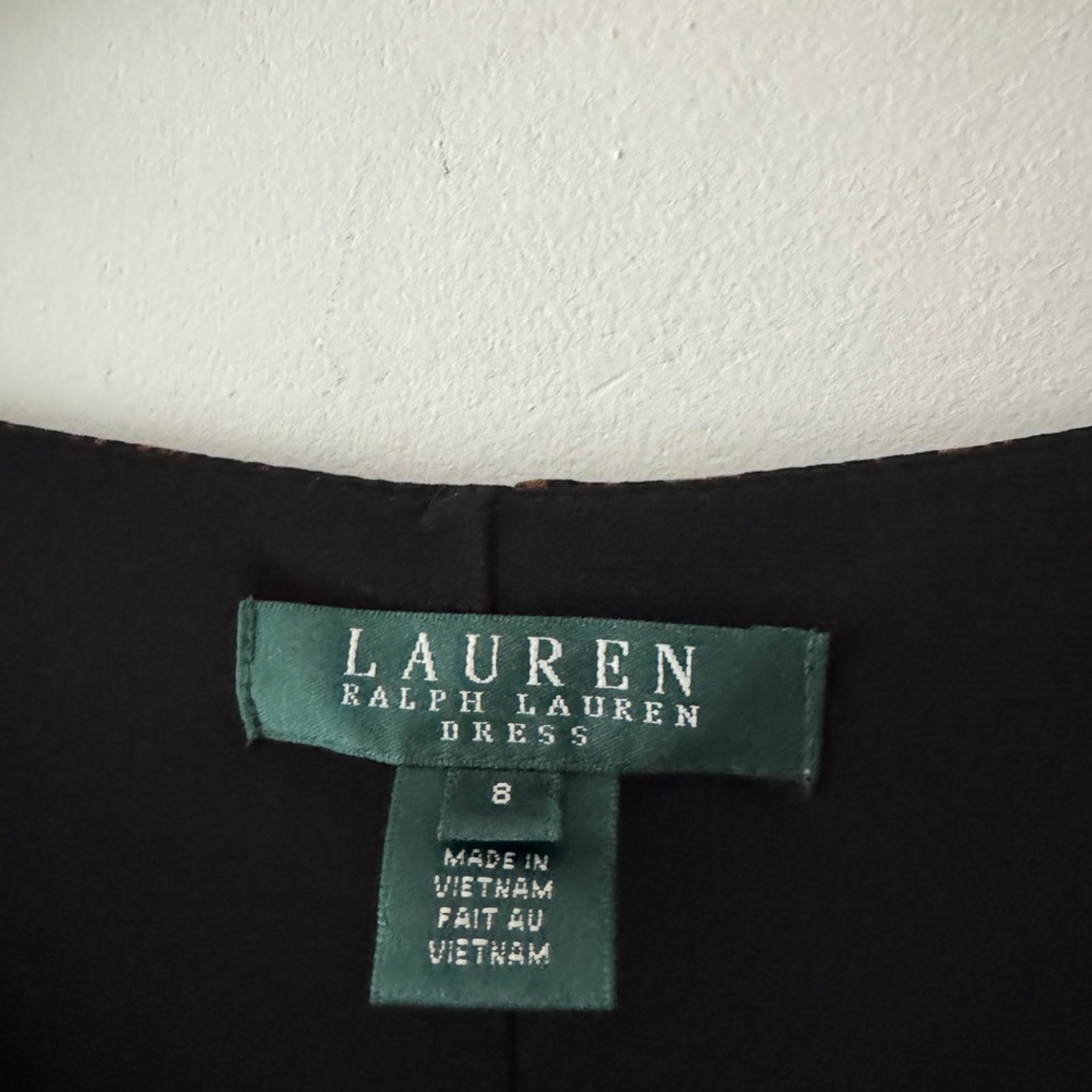 Lauren Ralph Lauren Dress Cowl Neck Sheath Jersey Dress 3/4 Sleeve Size 8
