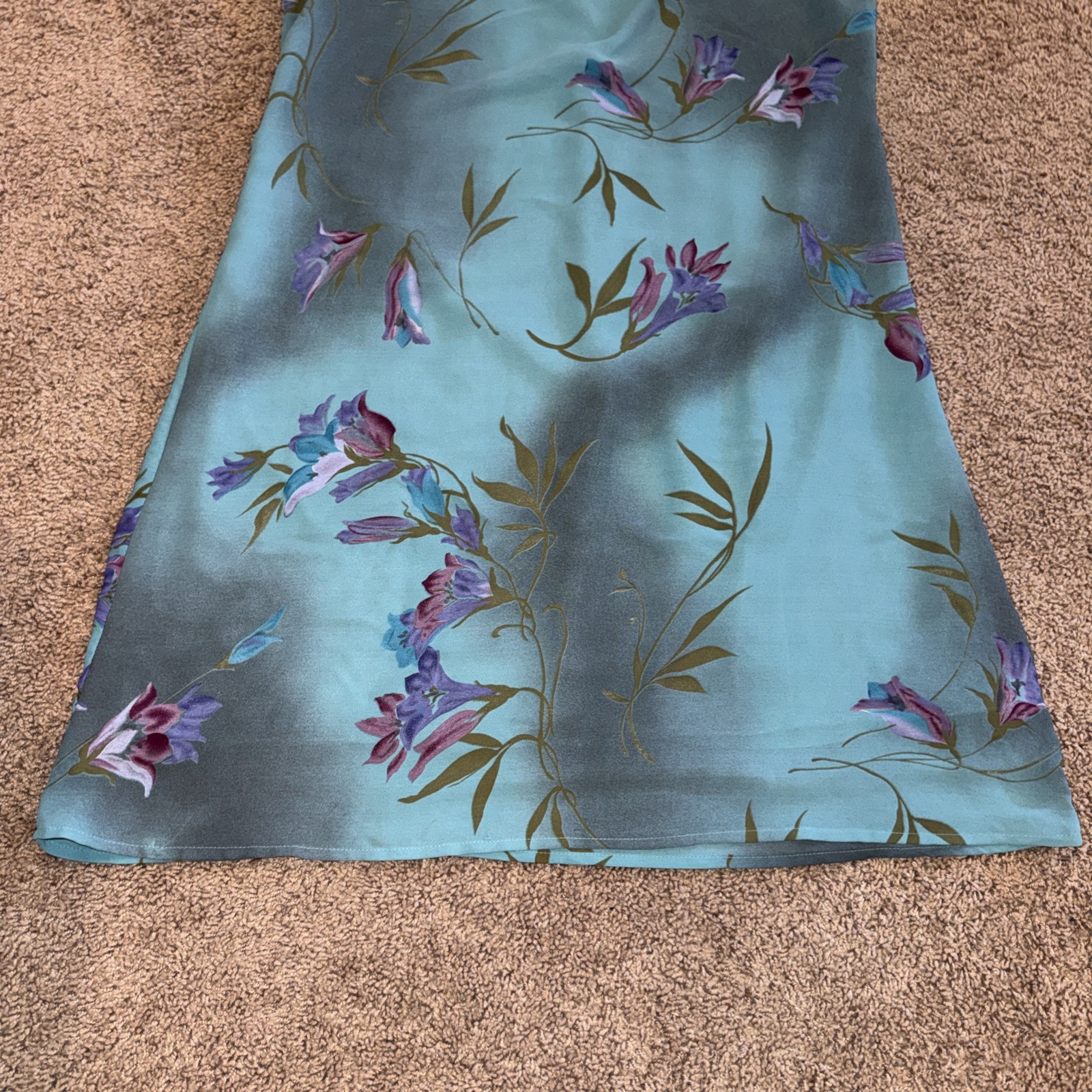 Vintage Size 14 Wild Thyme Dress Women’s Lined Floral Chiffon