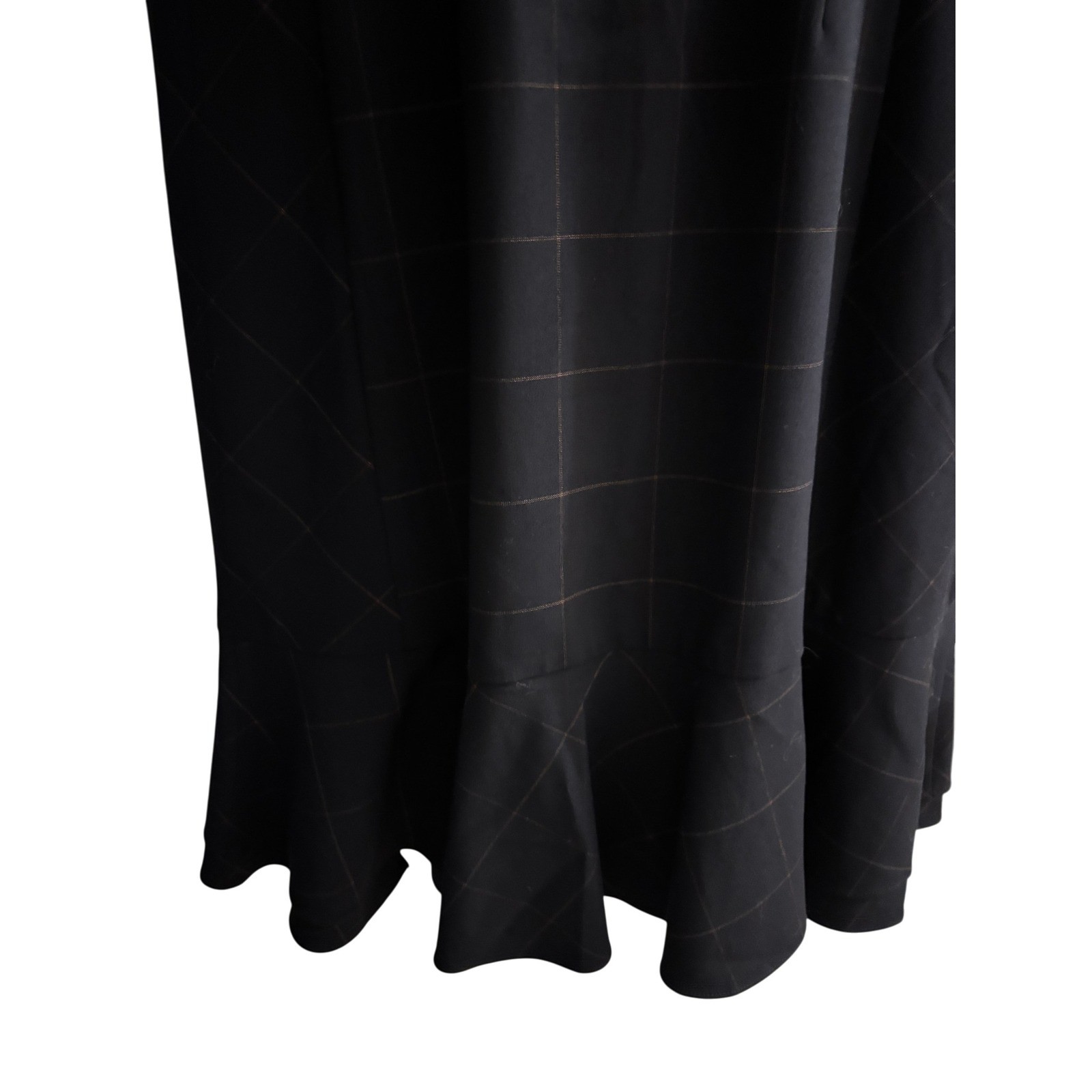 Moulinette Soeurs Anthropologie Black Grid Pink Trim Sweetheart Dress Size 8
