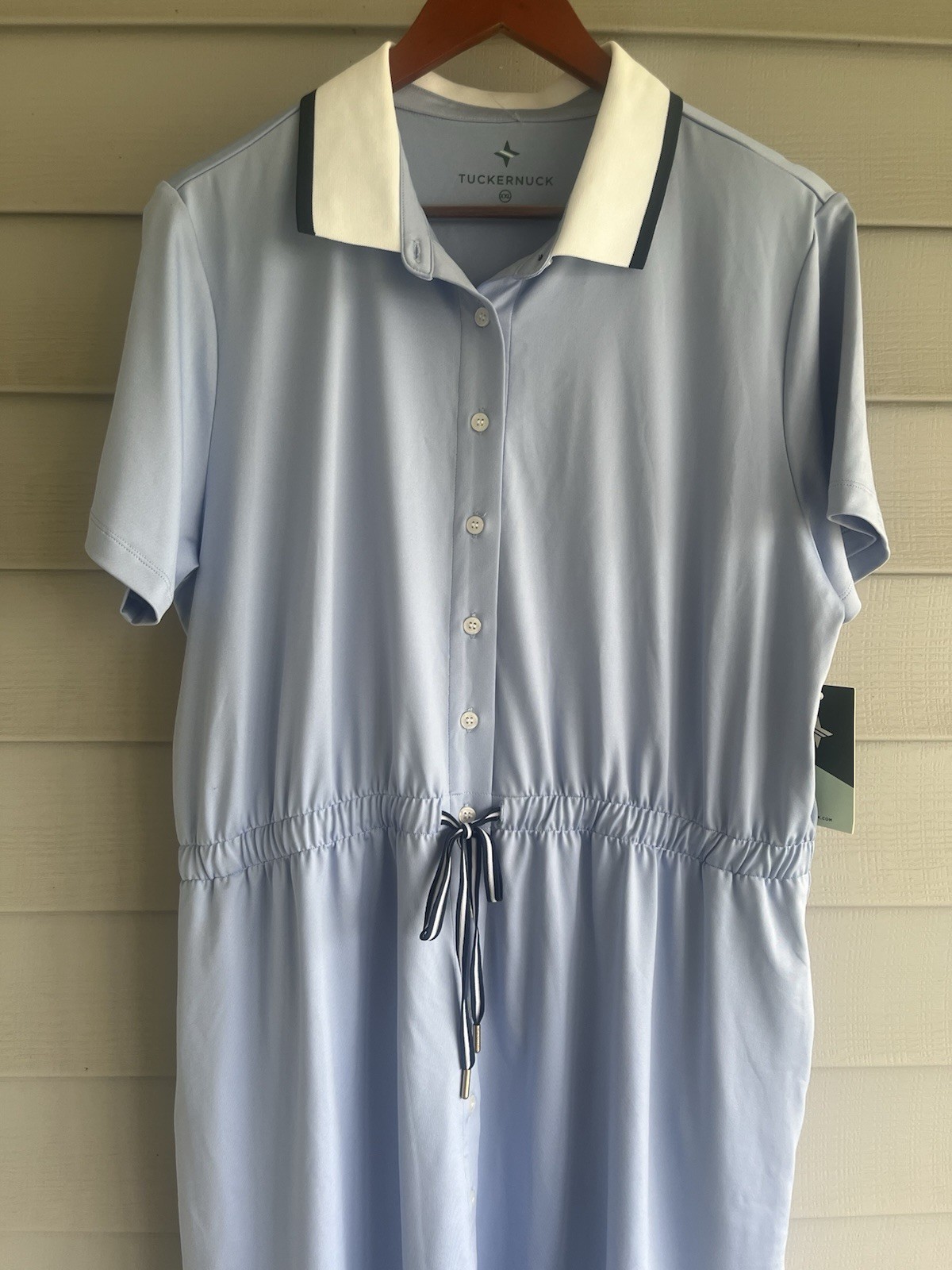 NWT Tuckernuck Blue Performance Jersey Alcott Golf Dress UPF Sz 2XL *Tiny Pick
