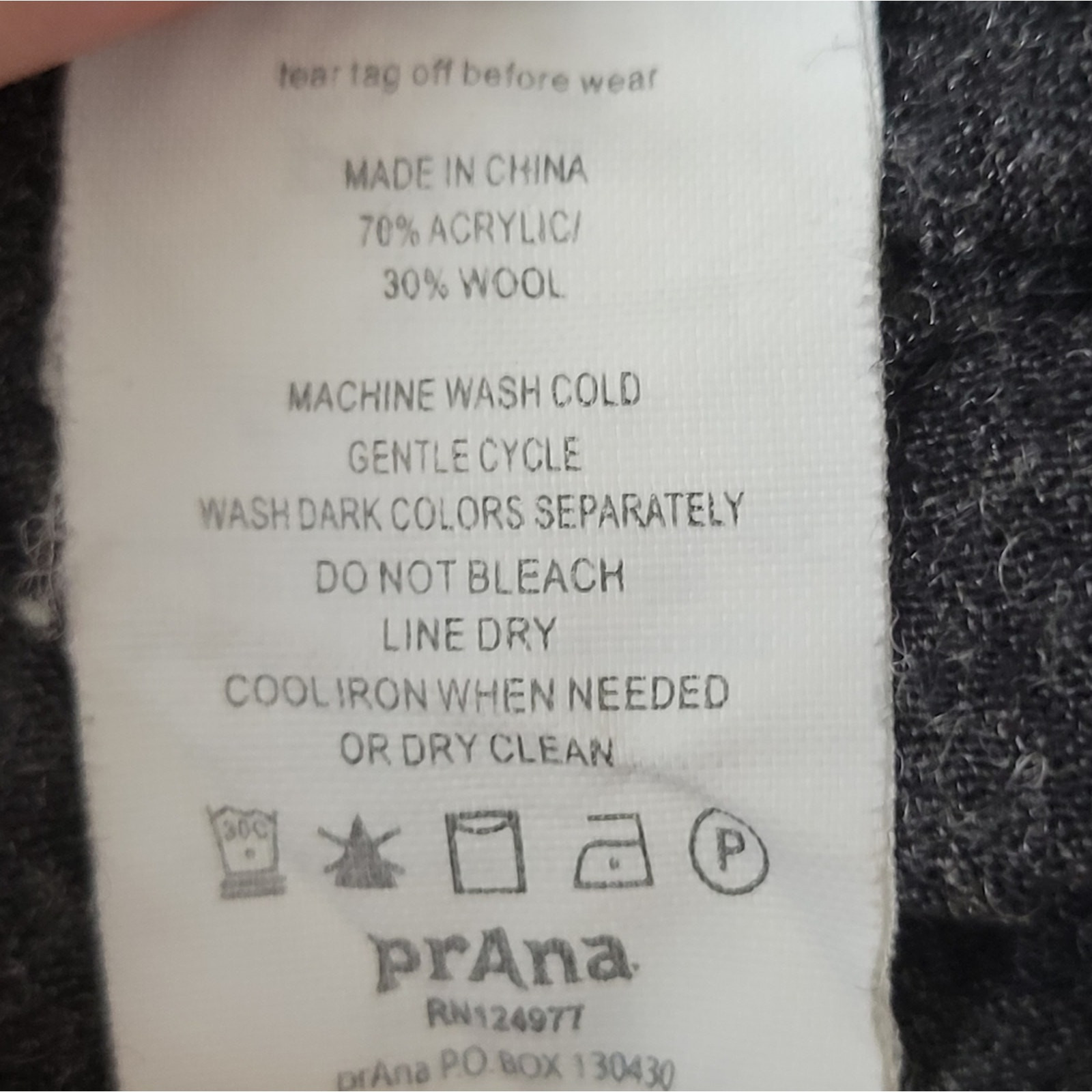 Prana Nadia Dress Grey Wrap Long Sleeve Size Small