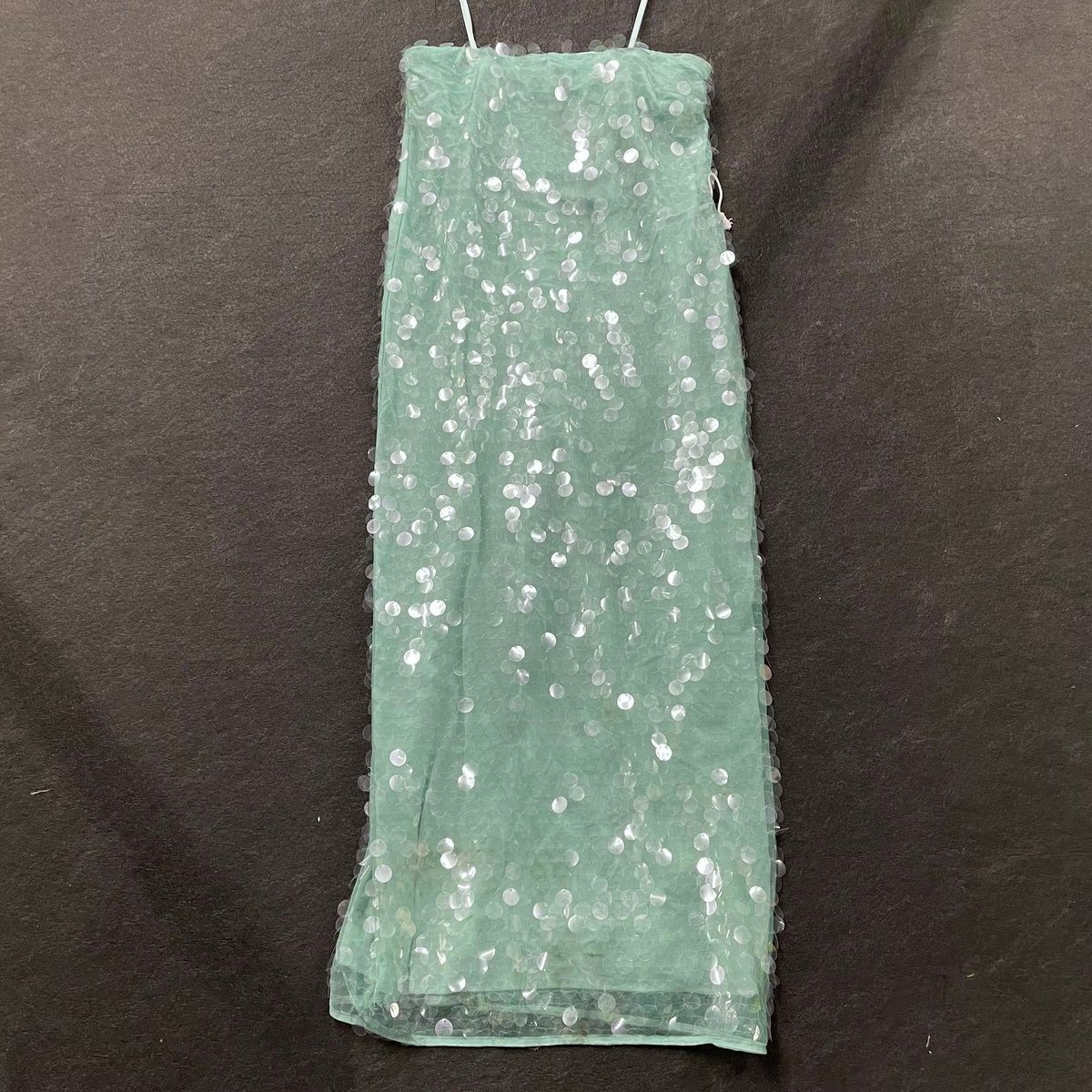 STAUD Casey Sequined Strapless Maxi Dress Women’s Size 8 Mist