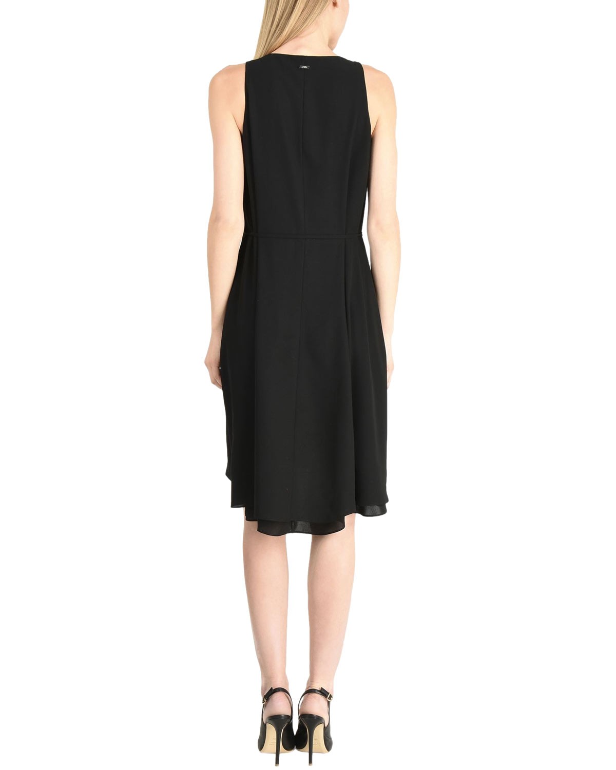 A|X Armani Exchange Womens Sleeveless Tie Waist Dress 0 Black