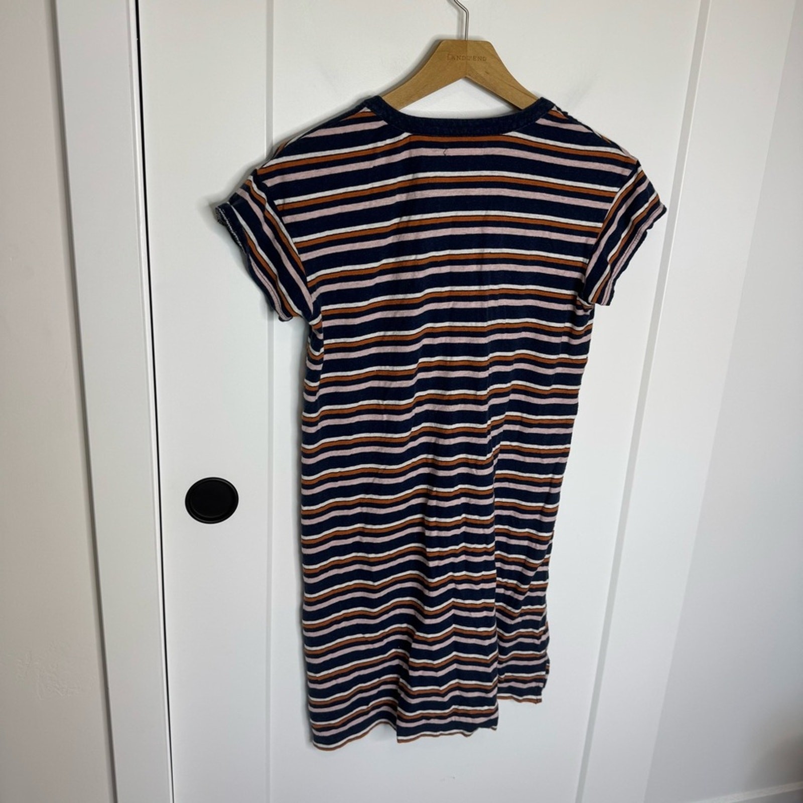 Madewell Multicolor Striped Henley Tee T-shirt Dress Mini Size XXS