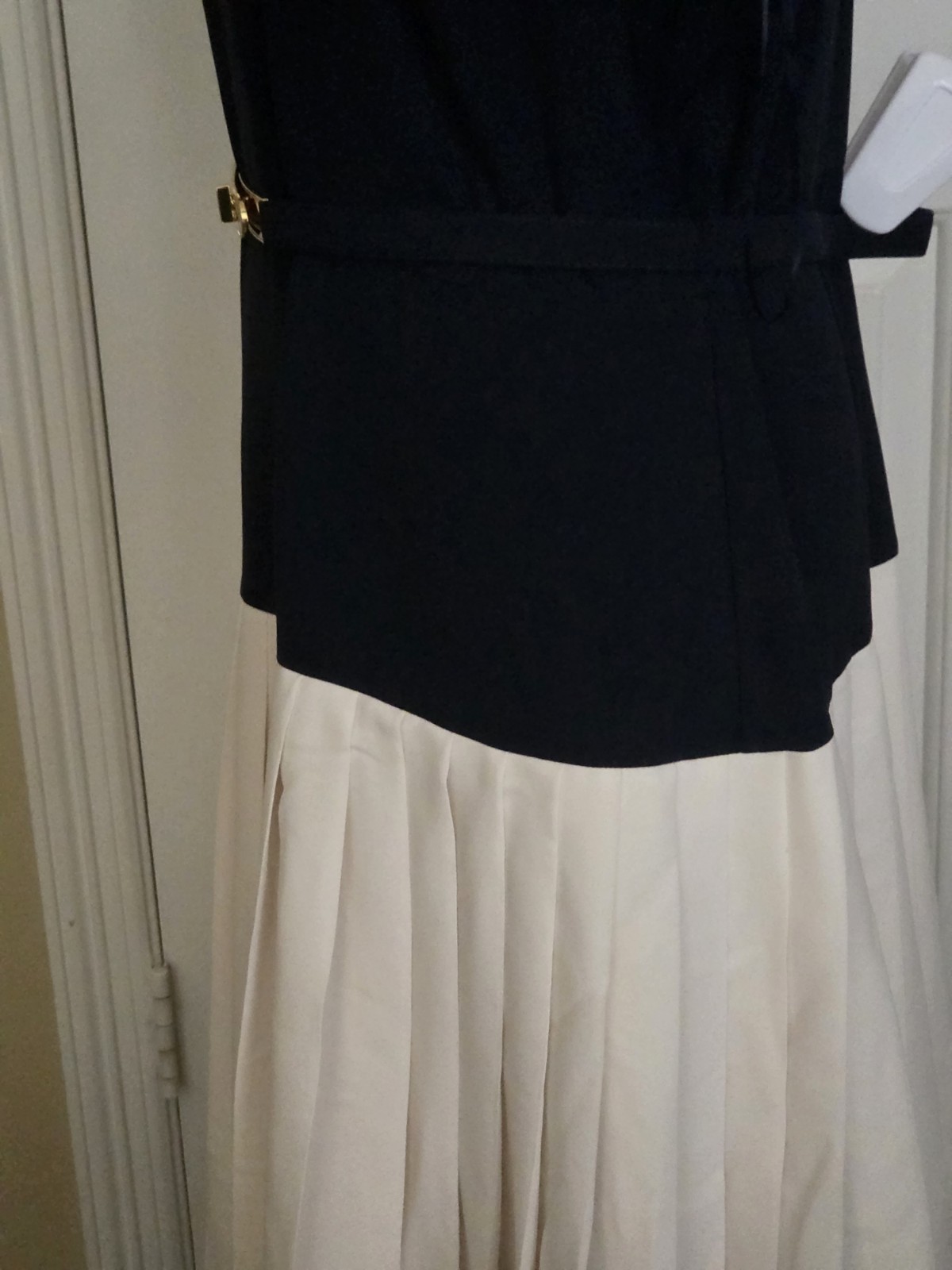 Ralph Lauren Two Toned Belted Georgette Dress Size 6