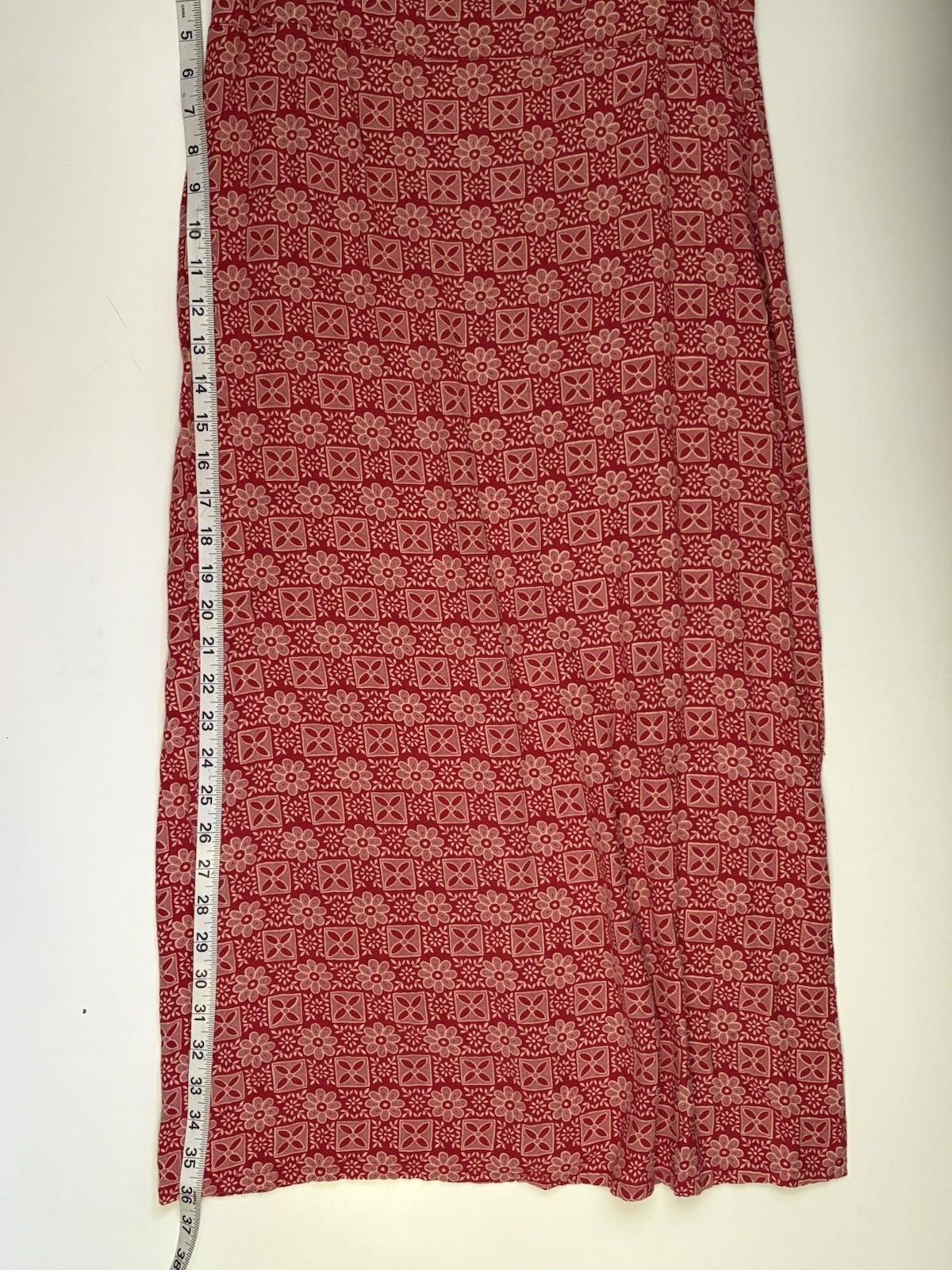 90s Red Patterned Dress #vintage