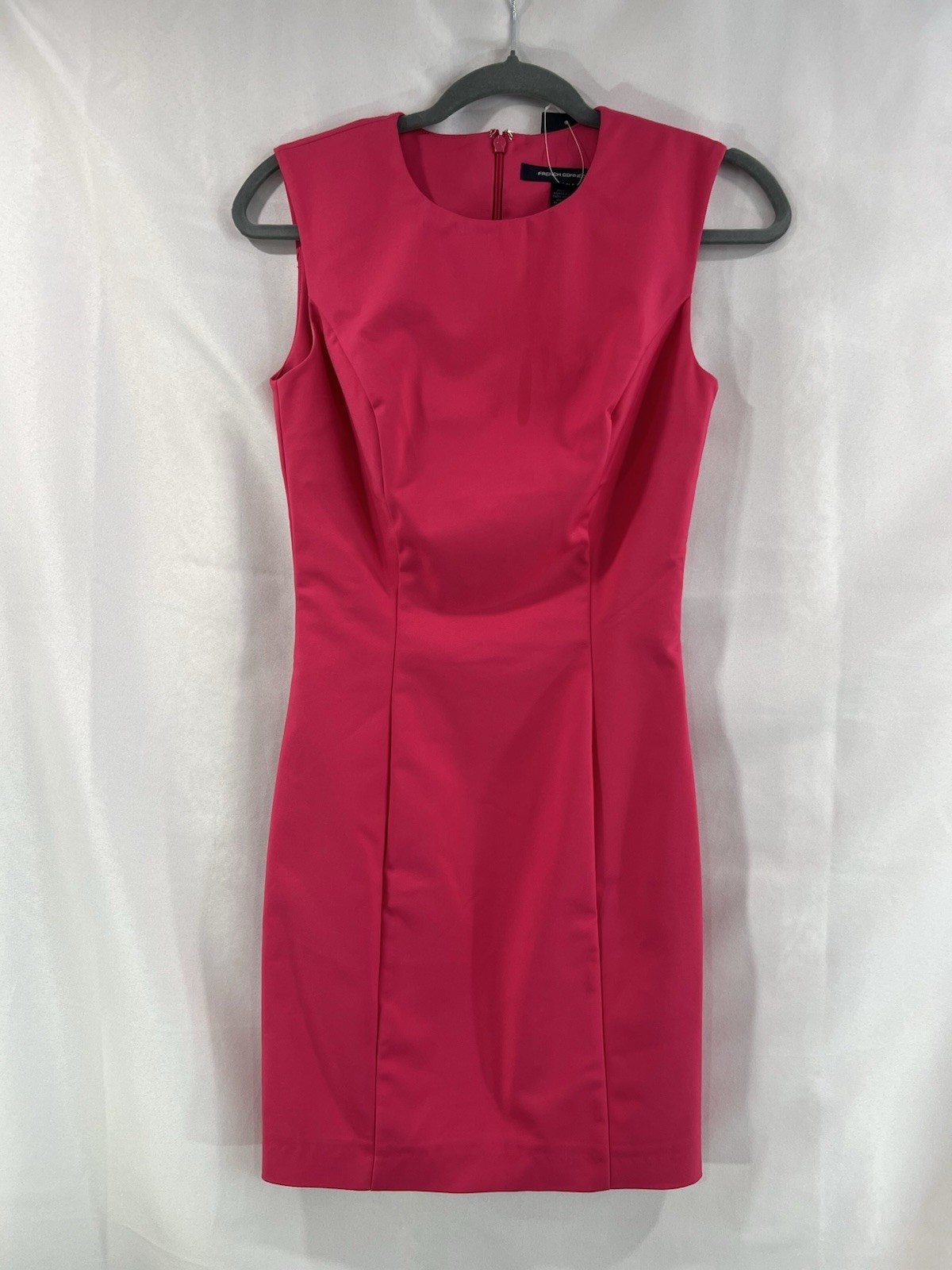 French Connection Size 0 Dress Raspberry Pink Sleeveless Stretch Professional