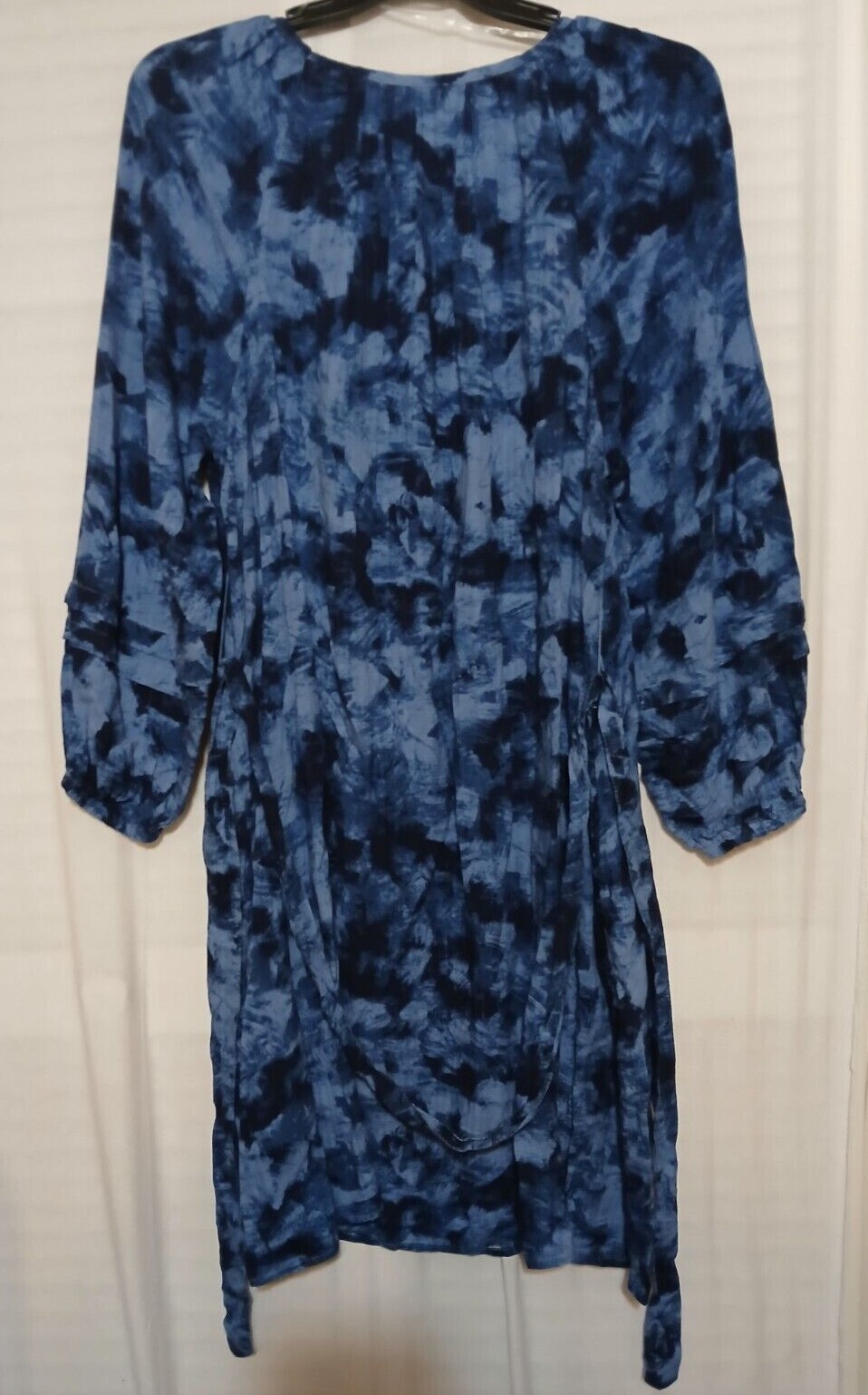 Terra & Sky Shirred Mini Dress Boho Paisley/Blue Comet etc. Sizes 0X, 2X,3X & 4X