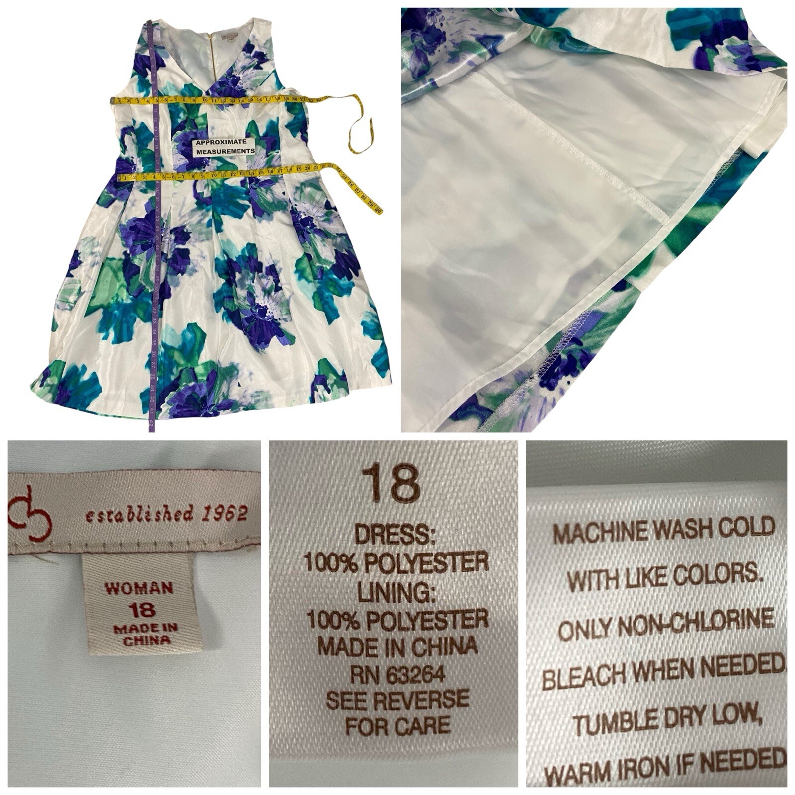 Christopher & Banks Dress Womens 18 Floral Work Office Church Date Elegant
