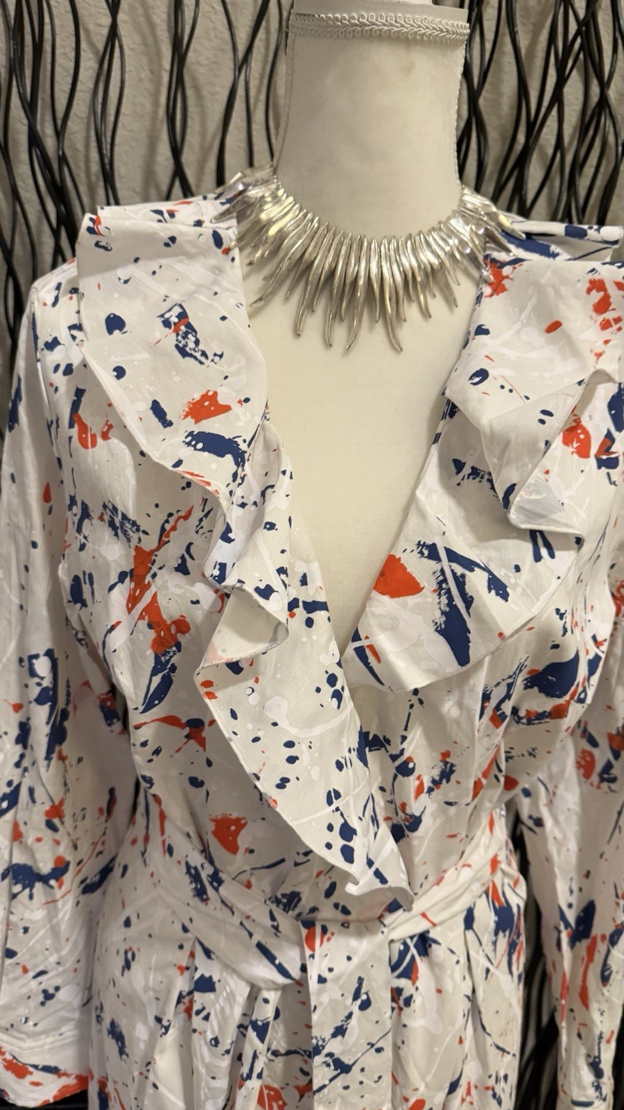 NWT $2790 RALPH LAUREN Collection Anakin Stretch Linen Paint Day Dress Sz 10