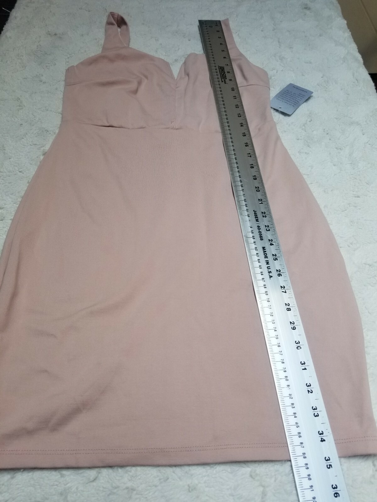 Soprano Womens Bodycon Mini Dress XL Round Split Neck Pink Sleeveless New