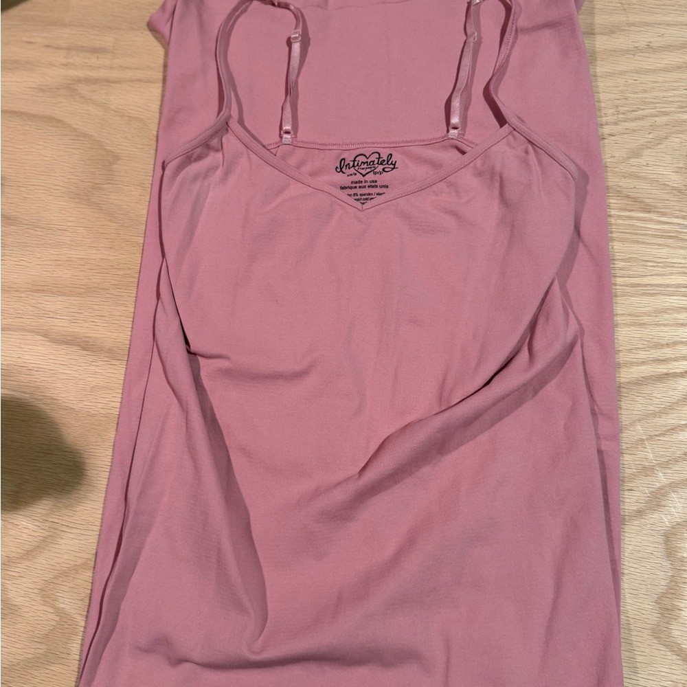 Intimately Free People Tea Length Seamless Slip Dress Mauve Pink XS/S Midi