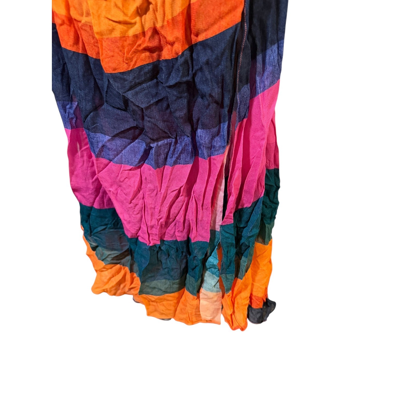 VIX Paula Hermanny Size Large Maxi Dress Multi Stripe MSRP $188