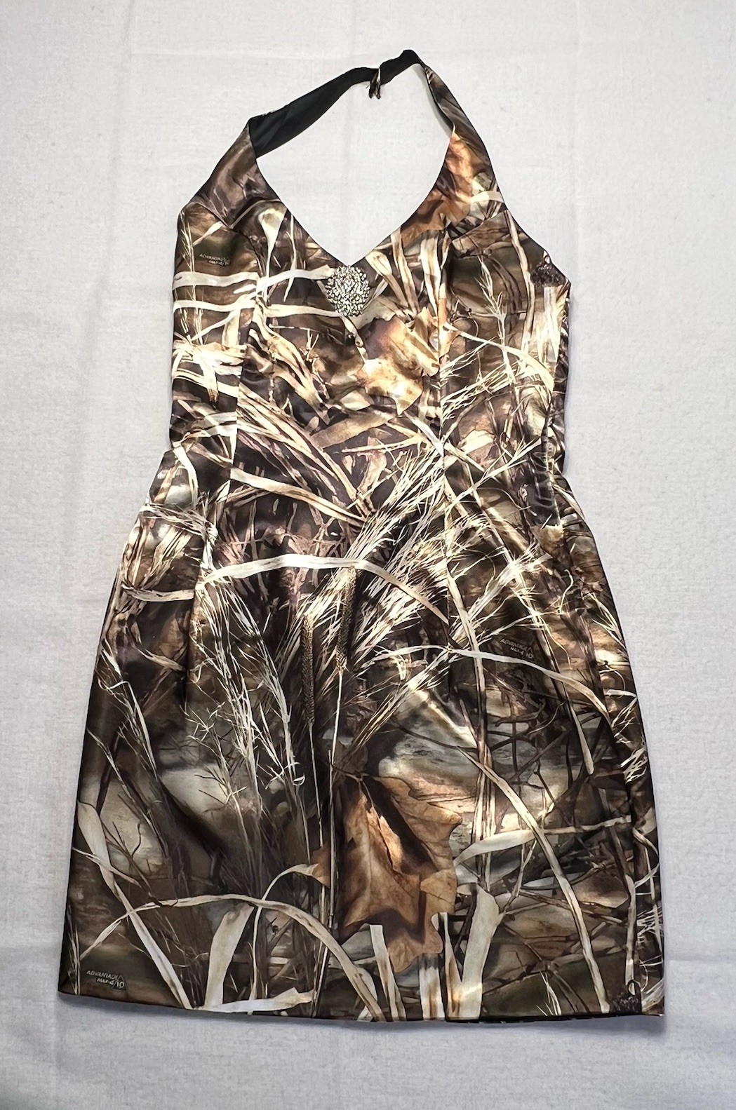 Camo Formal Camo Fit & Flare Sleeveless Dress No Size Tag See Measurements