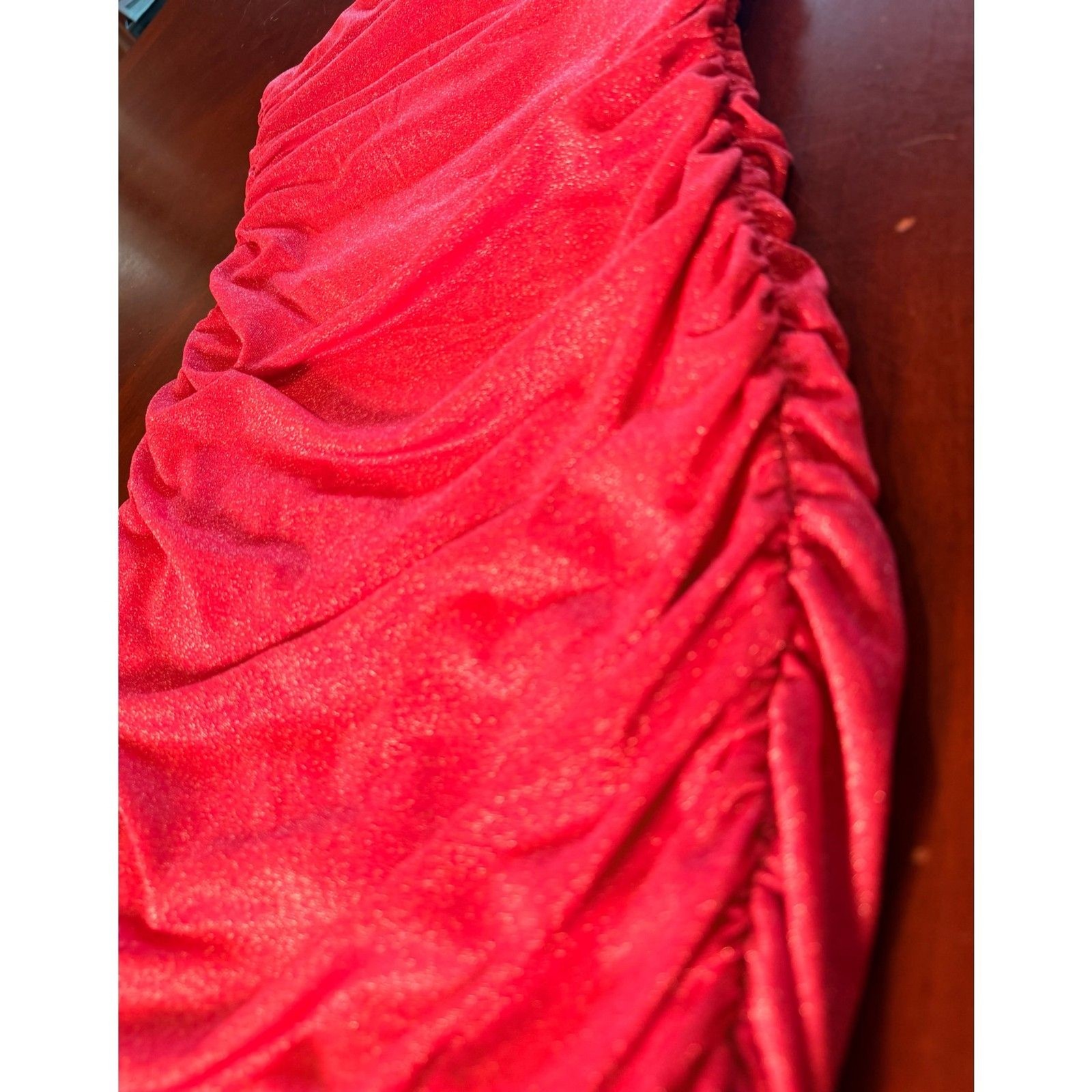 Superdown Pink Metallic Asymmetrical Bodycon Mini Dress | Double Strap | XS