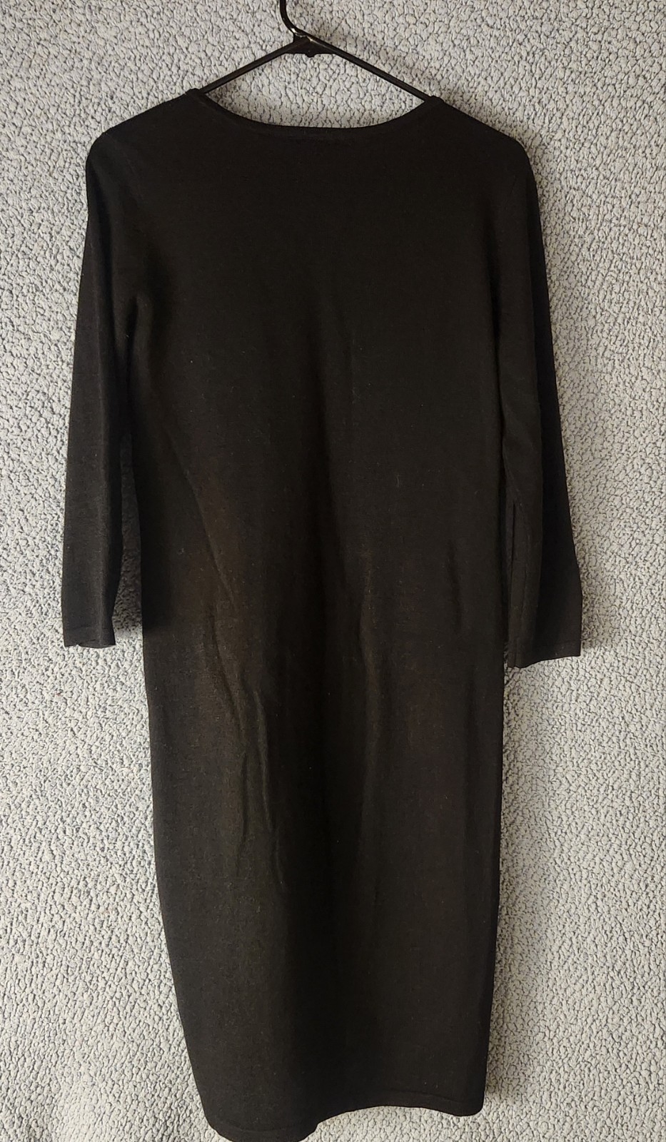 AB Studio Black & Beige Patterned Sweater Dress Women’s Size M