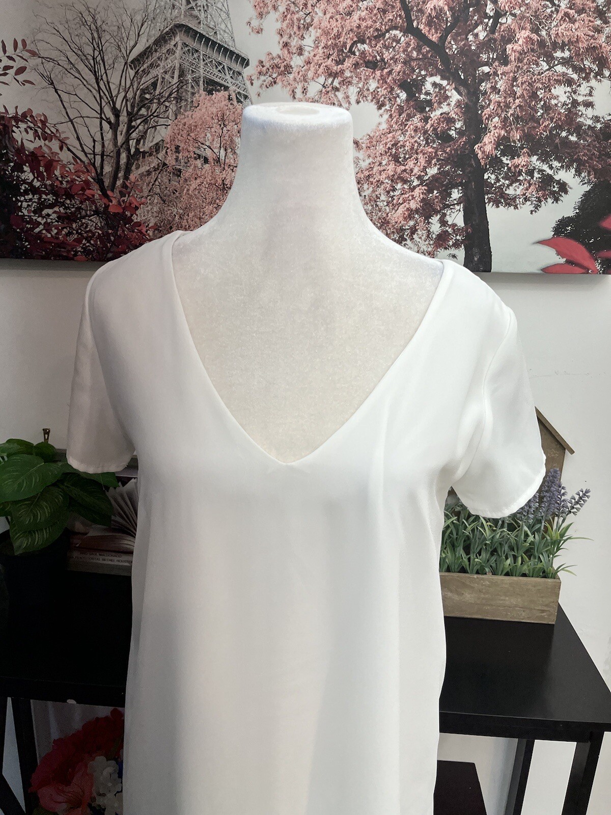 Lulus Freestyle White Shift Women’s Dress XS Short Sleeve 100% Polyester