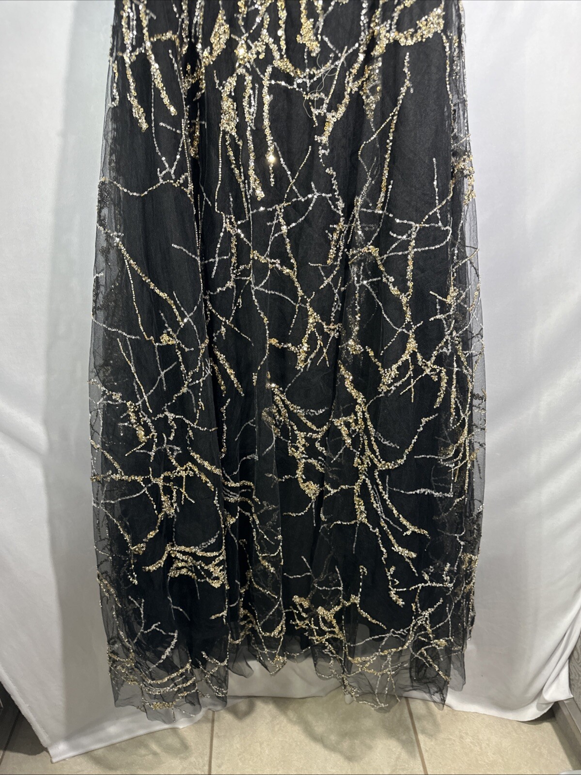 NWT Mac Duggal [ 14 ] 20428 Embellished Gathered Puff Sleeve Wrap Gown #S1718