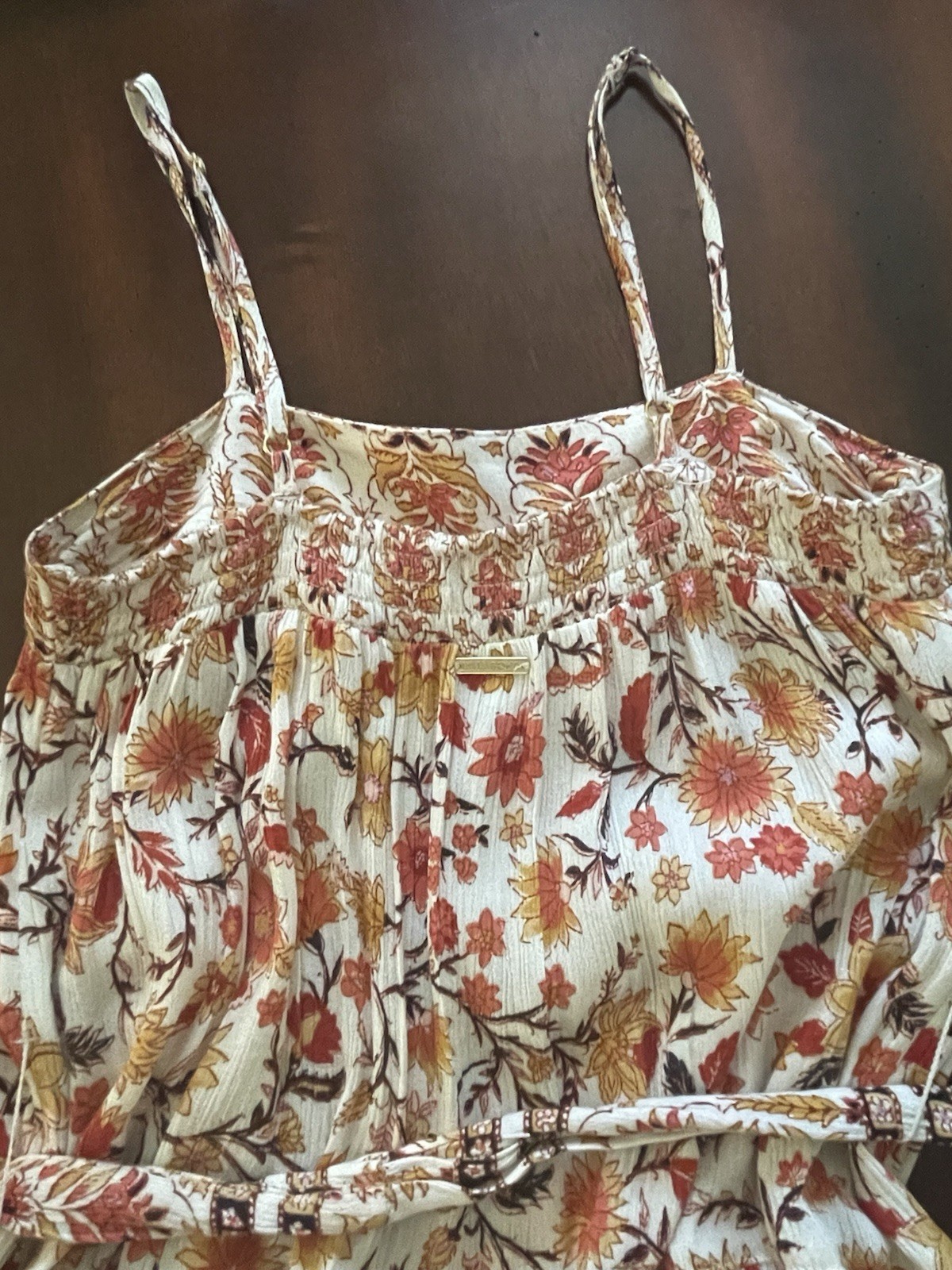 Billabong Floral Boho Chic Cottagecore Maxi Sleeveless Summer Beach Dress XS