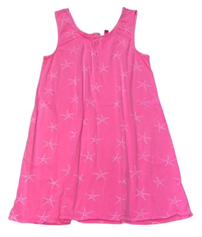 FRESH PRODUCE Medium Cosmos PINK DRAPE STARFISH Jersey Tank SUN Dress $76 NWT M