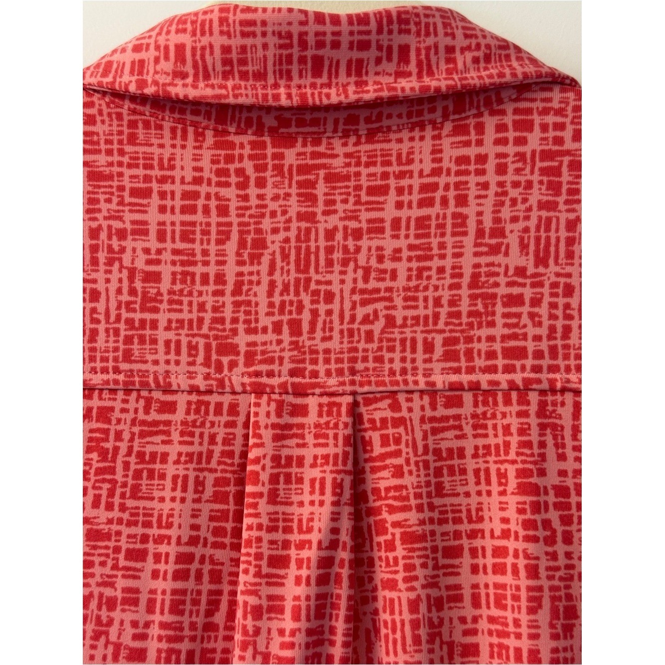 J McLaughlin Lawrence Dress in Cross Hachure Coral/Light Coral Catalina size L