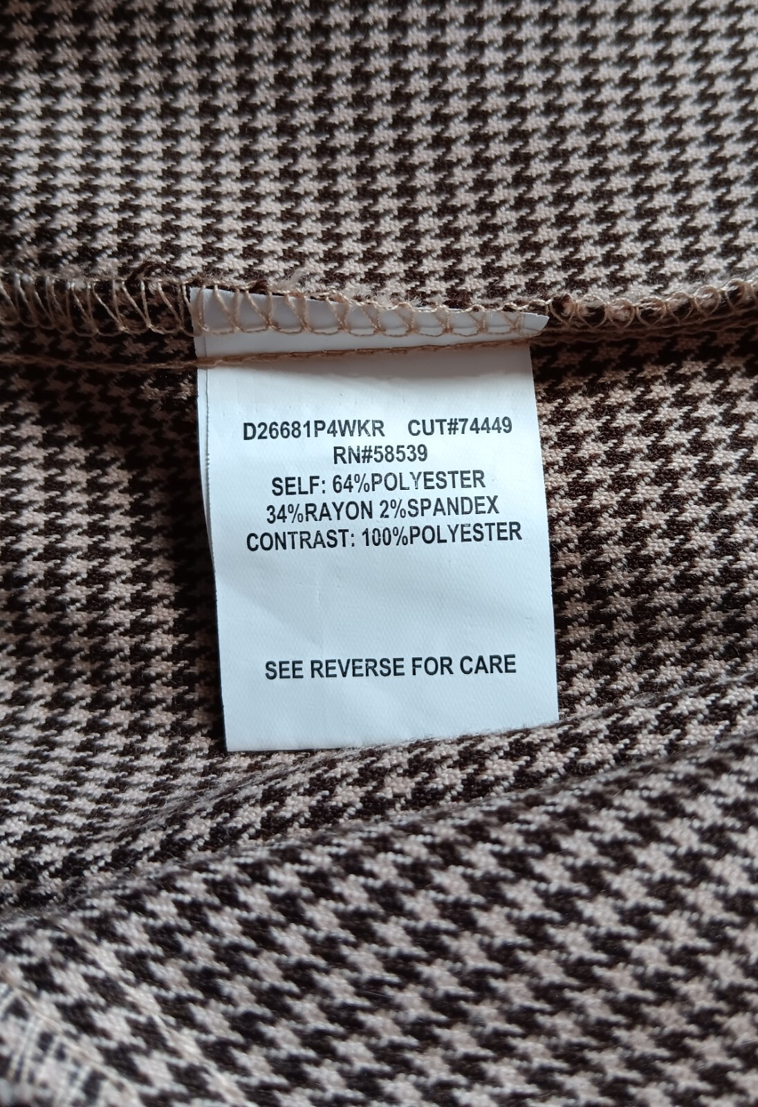 Maurices Floral Damask & Houndstooth Babydoll Dress Size 5/6 Retro Dark Academia