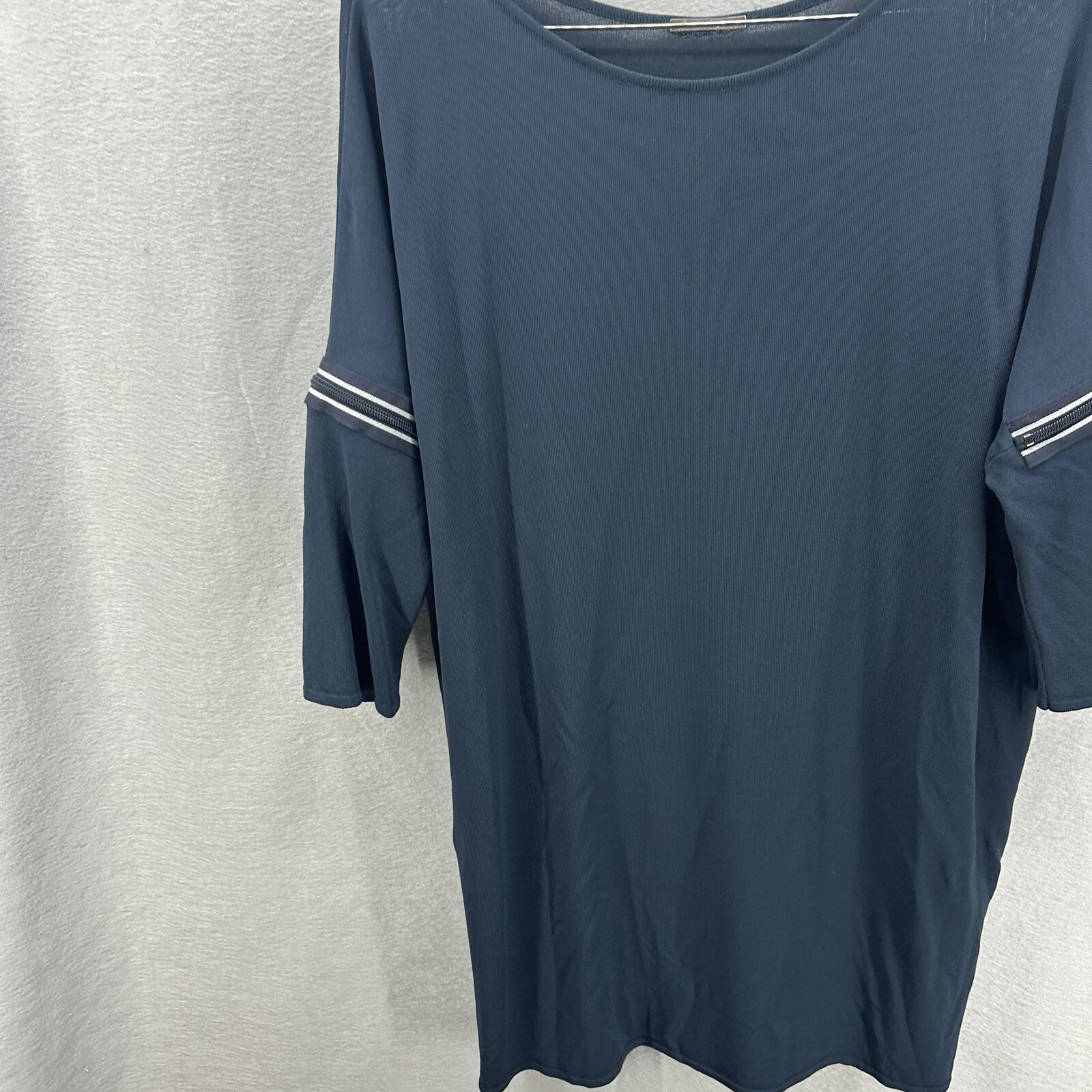 Annette Gortz Shift Dress Womens M Blue Office Minimalist Lagenlook Quiet Luxury