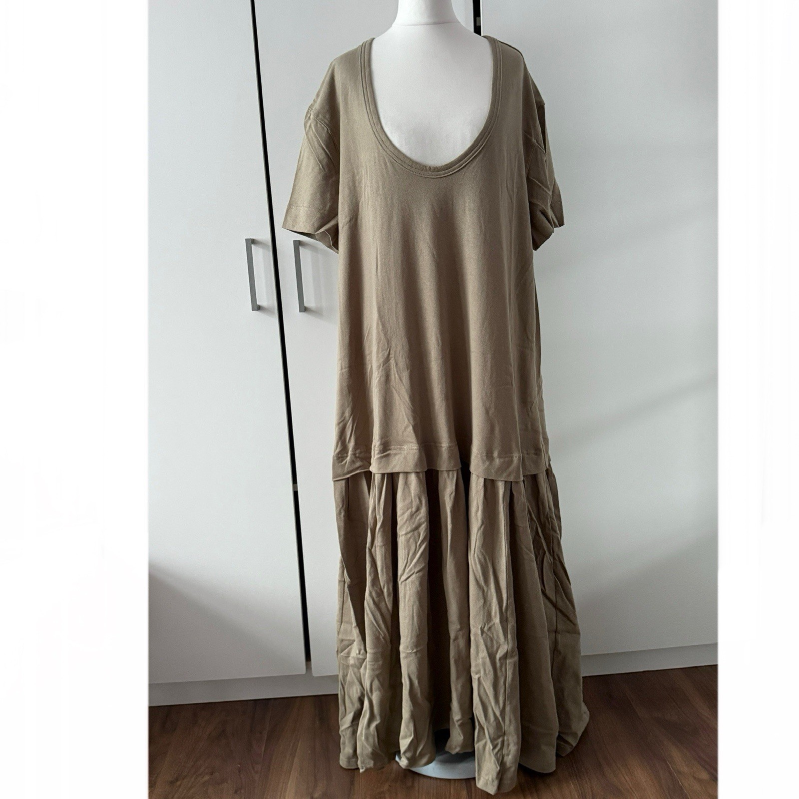 Free People Herron Drop Waist Maxi Dress Size M Treehouse Oversized Tee Relaxed
