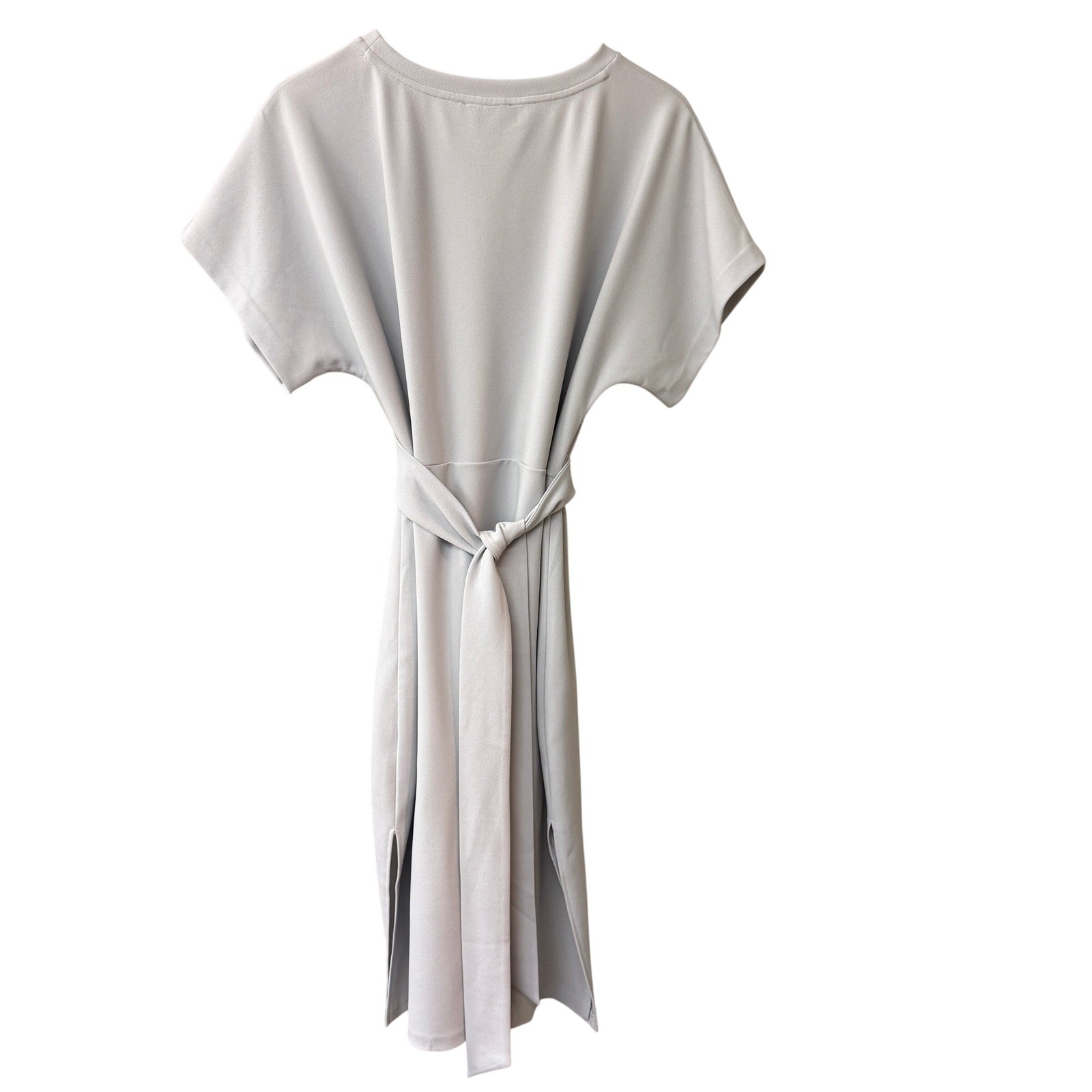 ALEXIA ADMOR Womens Knot-Waist Midi Shift Dress Slate Size XL Career Executive