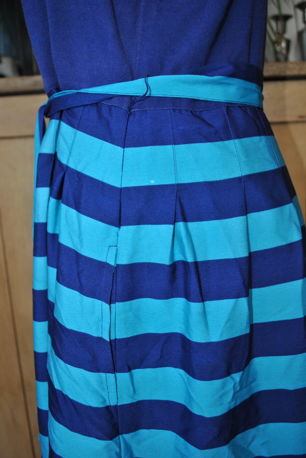 Tommy Hilfiger Navy Teal Striped Cami Summer Dress Size XL