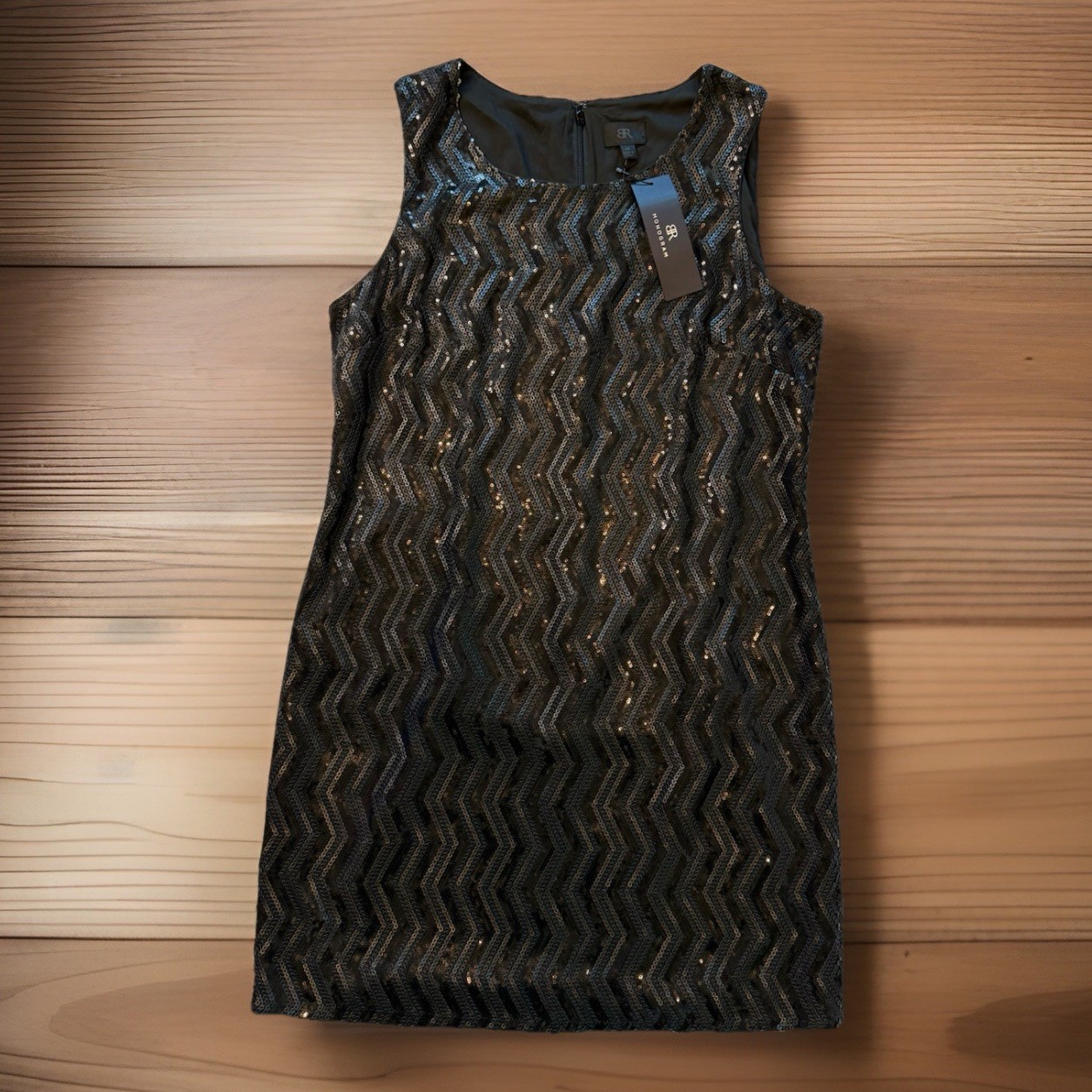 Banana Republic Monogram Chevron Sequin Sheath Dress Size 14 NWT Sleeveless
