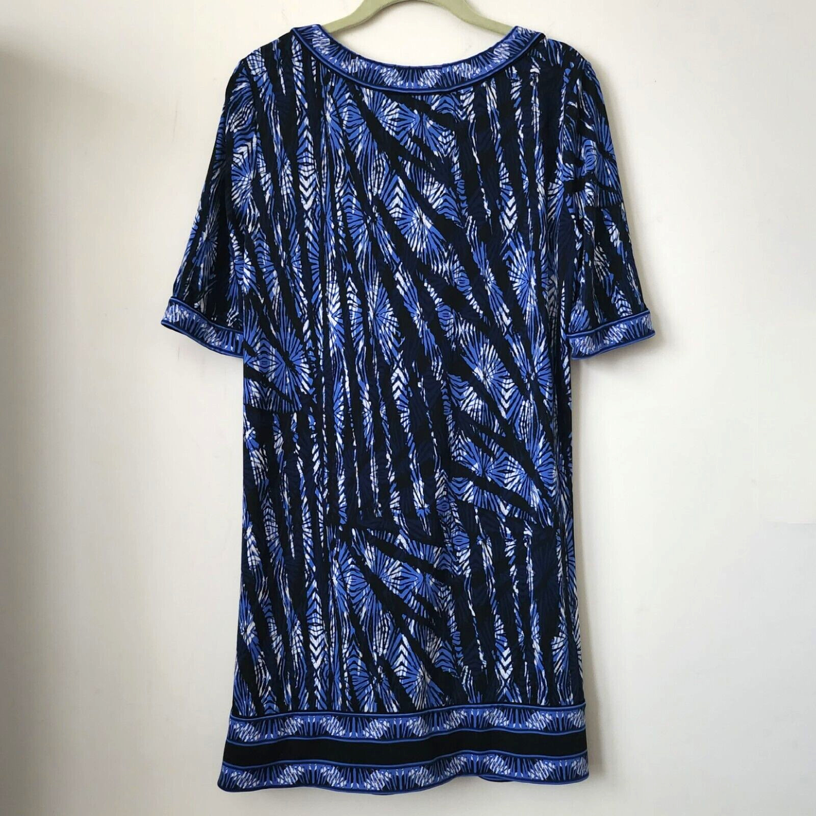 BCBG MAXMAZARIA ANIA Blue 95% Polyester 5% Spandex Dress S