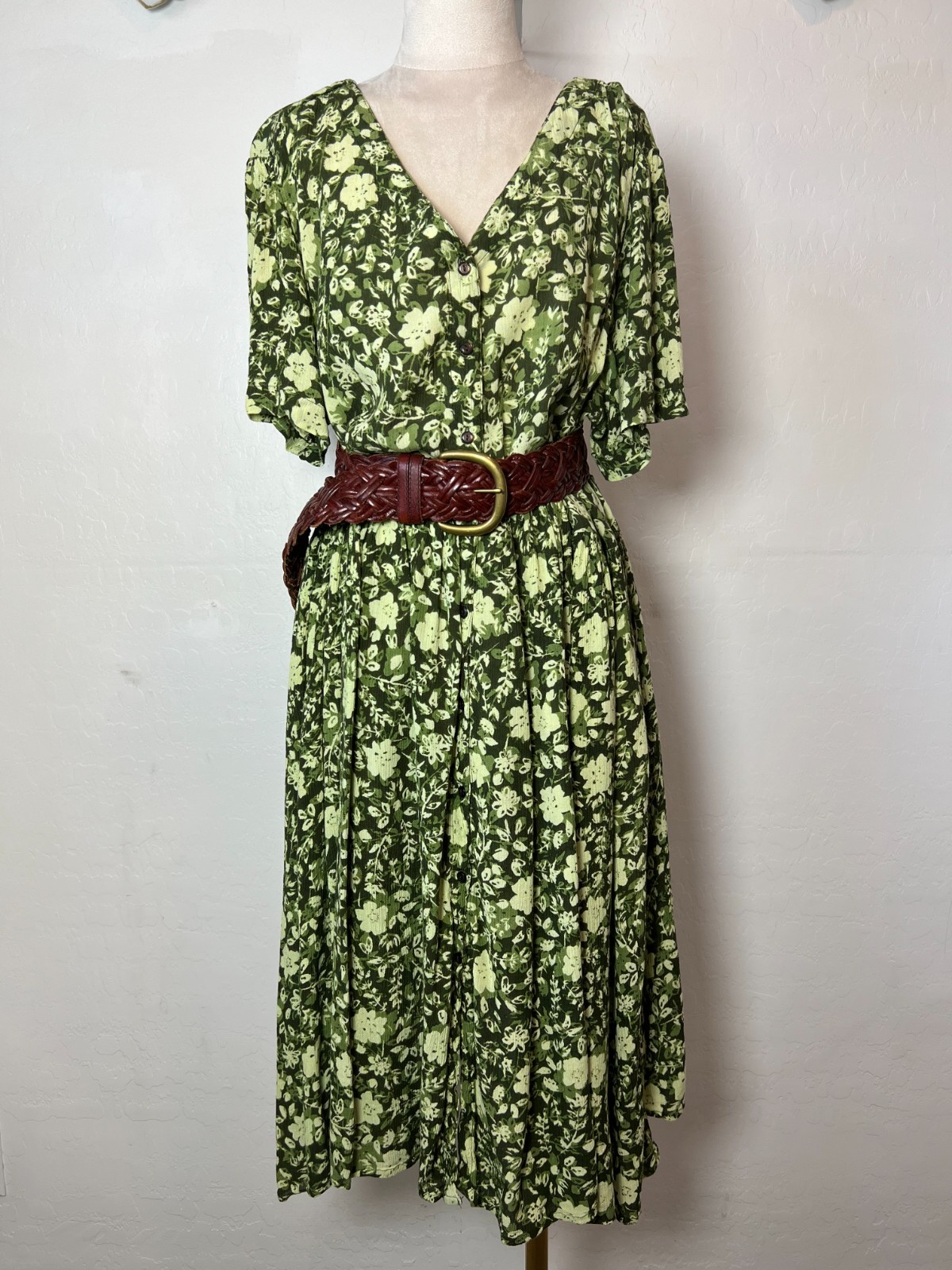 Woman Within 100% Rayon Floral Summer dress size 22 W