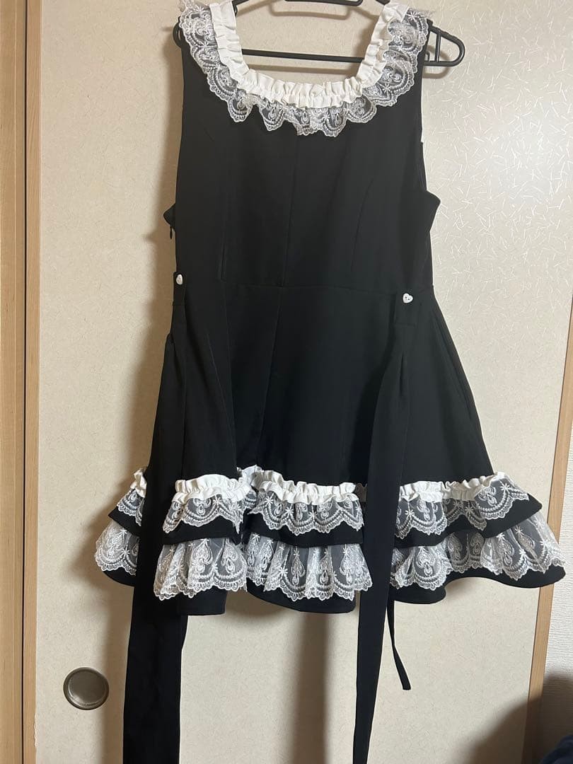 DearMyLove Emily Millefeuille Jumper Skirt Black