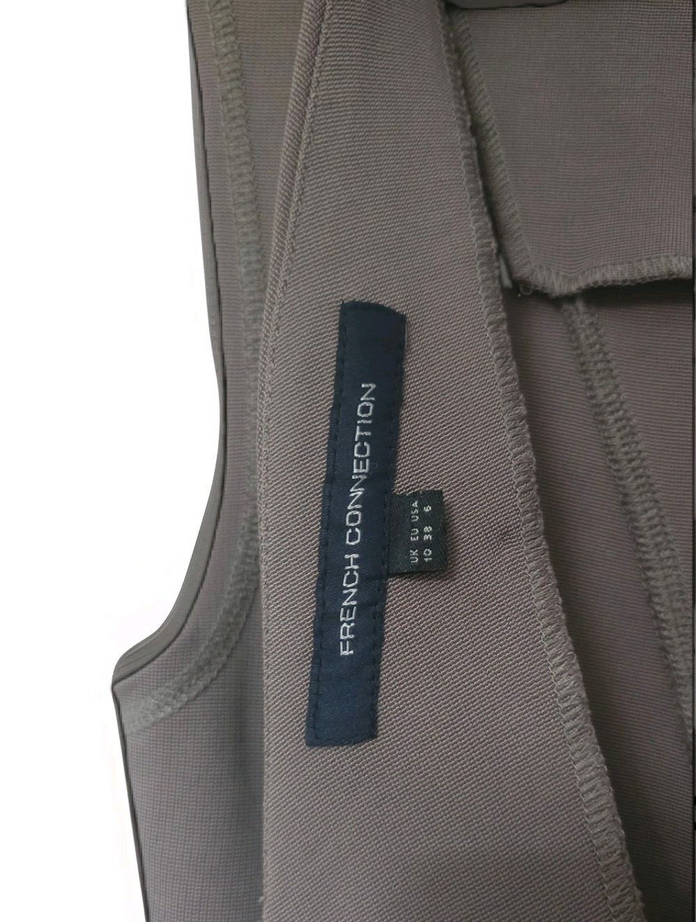 FRENCH CONNECTION Lilac Grey Mauve Bodycon Fitted Dress UK 10 US 6 EU 38