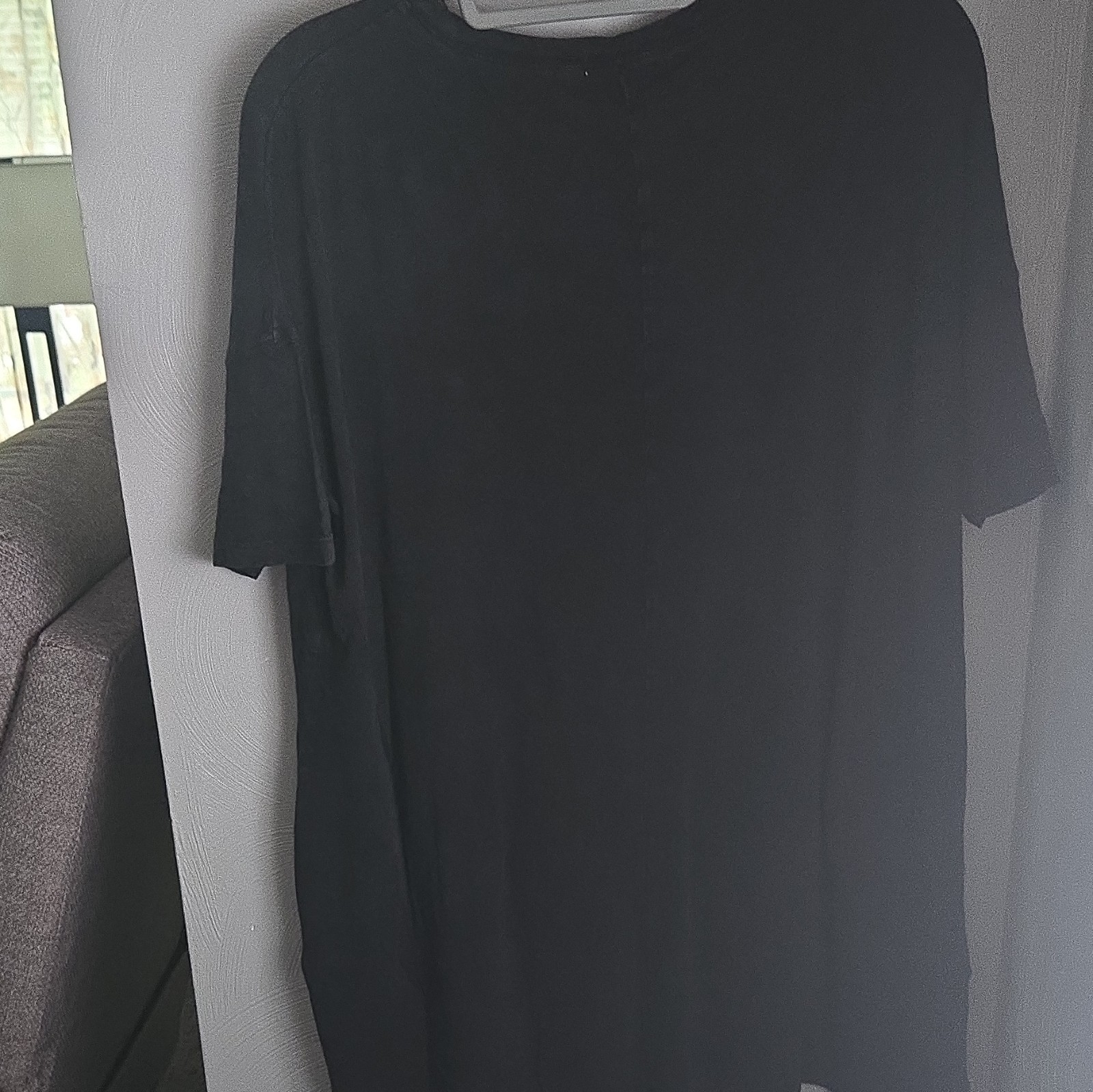 Z Supply Black Solid Crew Neck Short Sleeve Shift T-Shirt Mini Dress XS