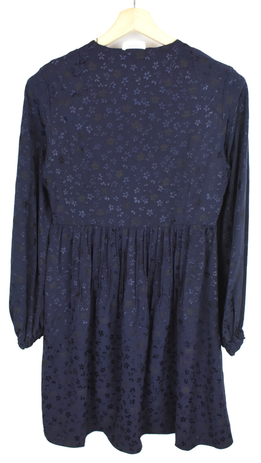 Sandro Mel Dress Womens (EU) 40 Long Sleeve V Neck Pleated Floral
