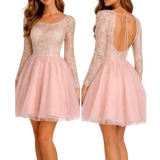 Y2K Sequin Hearts Lace Tulle Dress Open Back Homecoming Party Juniors 1 Ballet
