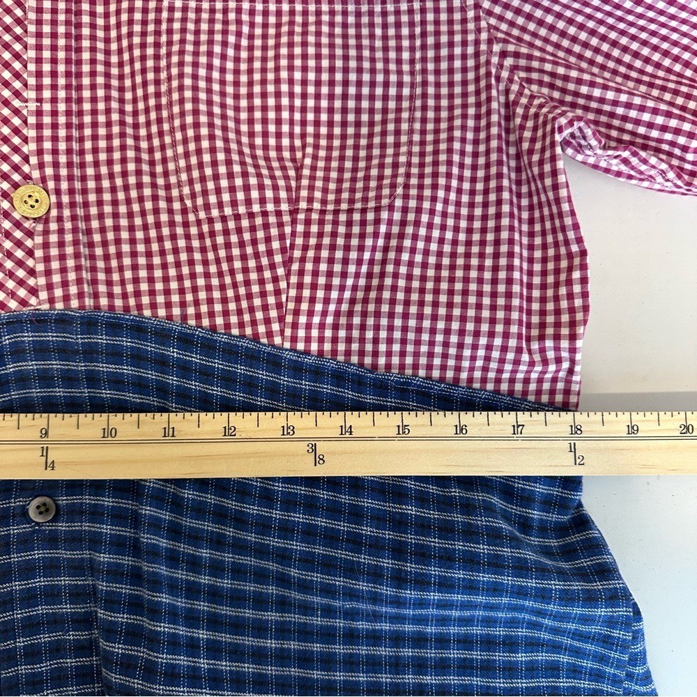 Goddess Rags Artist Made Upcycled Shirtdress Sz M Gingham Patchwork Textile