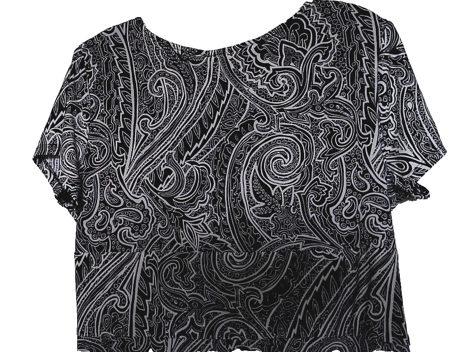 JM Collection 96% polyester 4% spandex black & white geometric print dress PXL