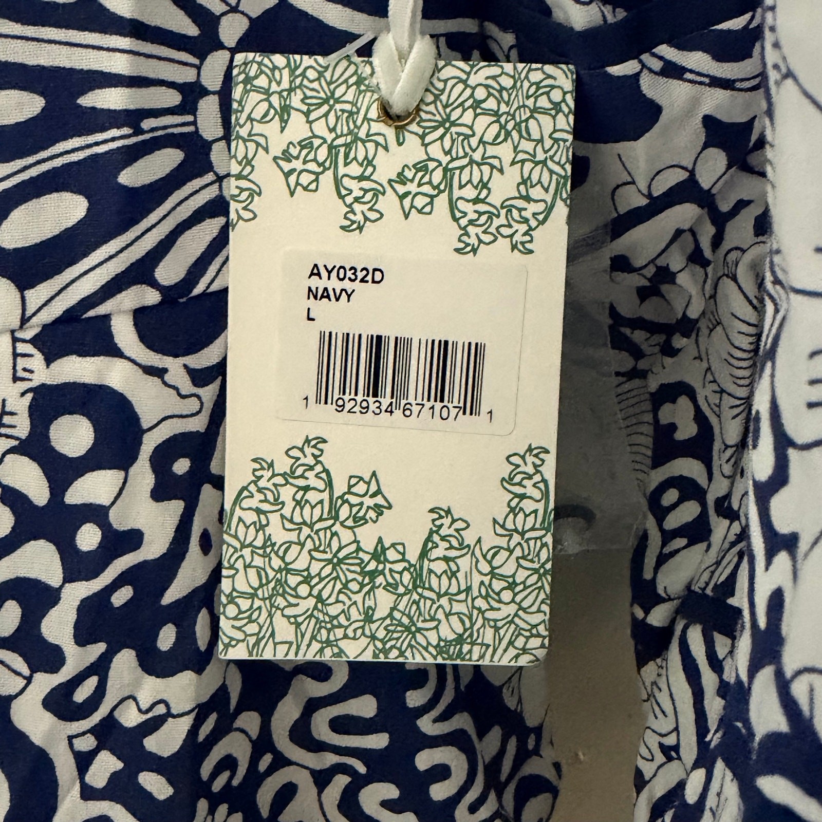 Tuckernuck Hyacinth House Navy & White Floral Hillsborough Midi Dress