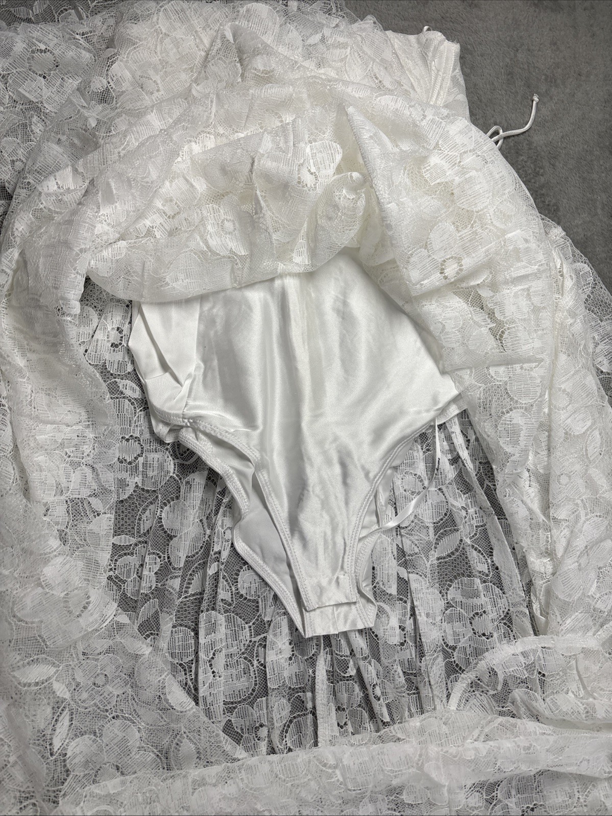 NWT For Love and Lemons Lorena Maxi Dress White Lace Size XS
