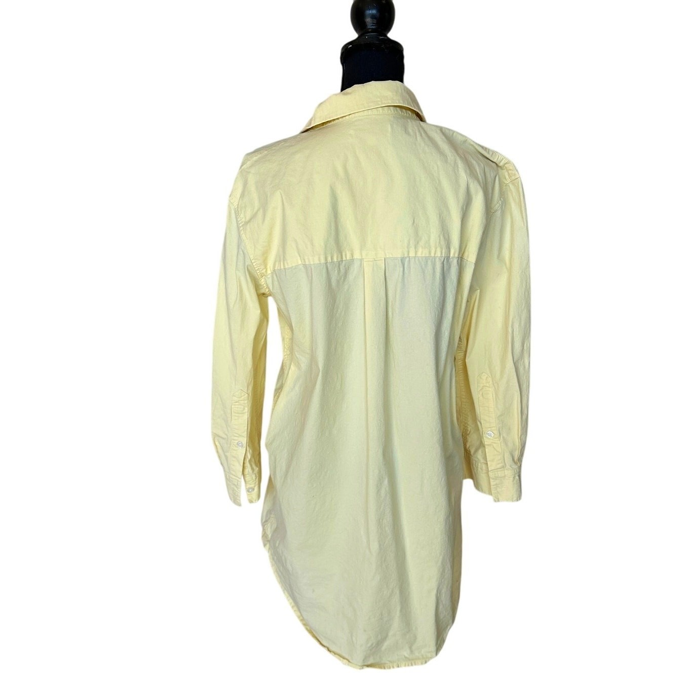 Saunders Yellow Oversized Mini Shirt Dress SIZE 6 Career Office Designer $345