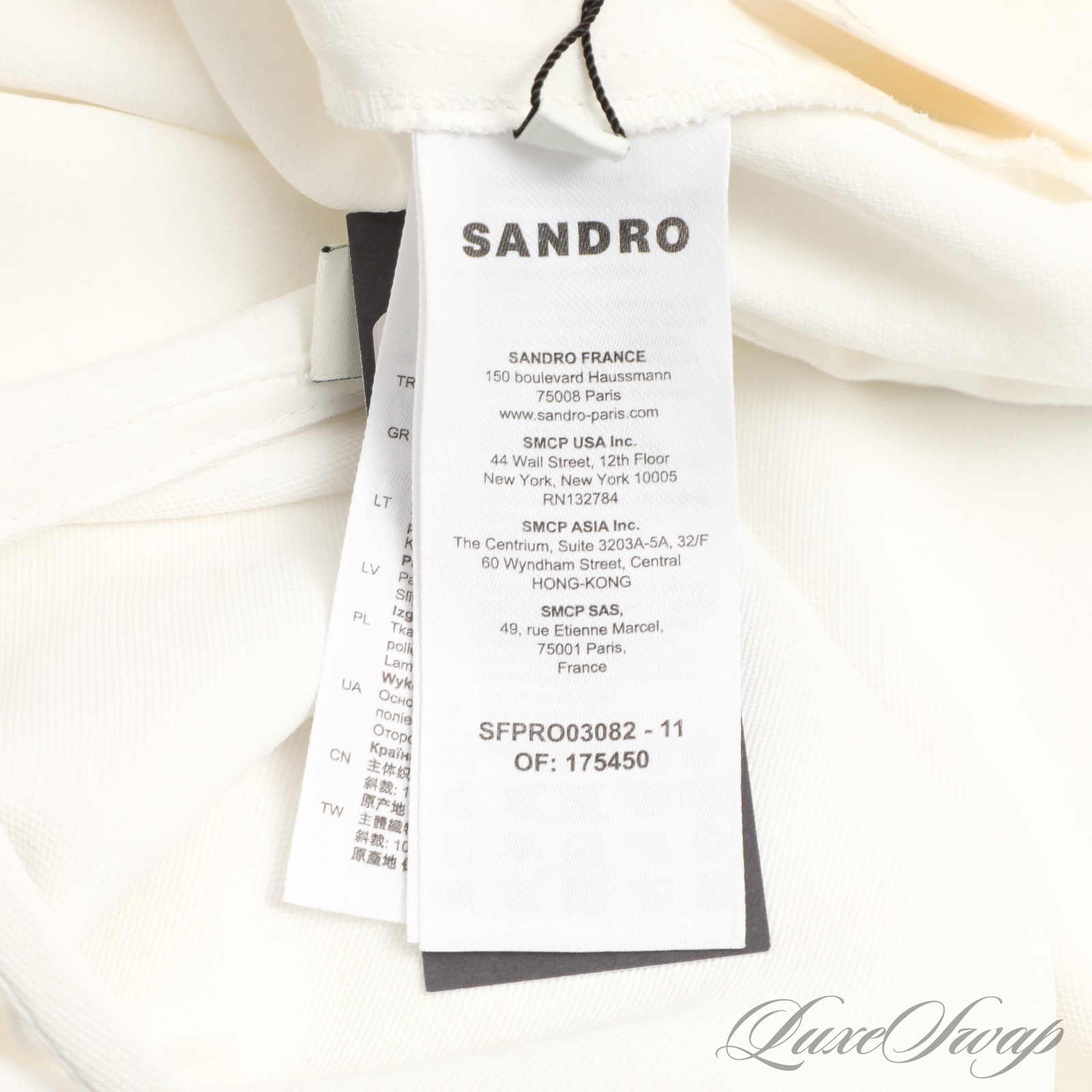 NWT $395 Sandro Paris Ecru White Gold Buttoned Mid Length Tea Dress 36 #13W002