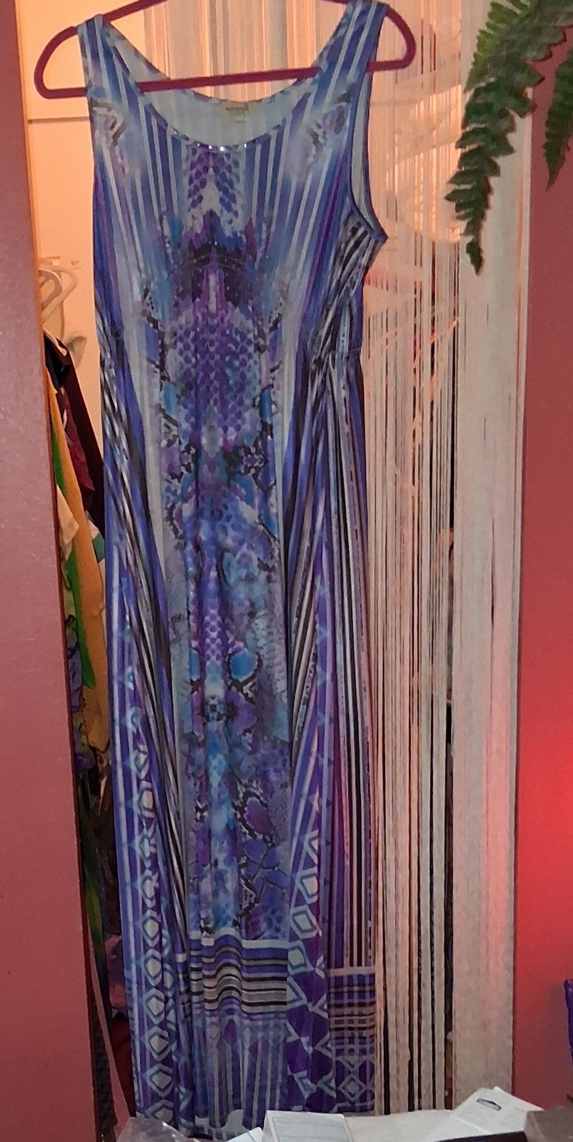 One World Sleeveless Summer Maxi Dress Size L New