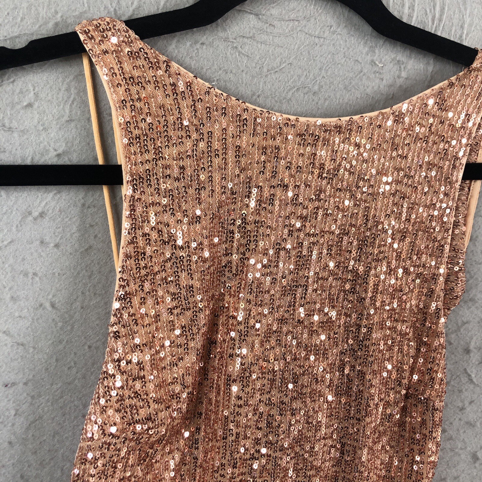 Hello Molly Mini Dress Womens 4 Pink Blush Sparkle Queen Sequin All Over NEW
