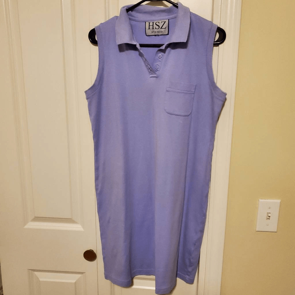 HSZ Studio Periwinkle Polo Cotton Dress – Size Medium