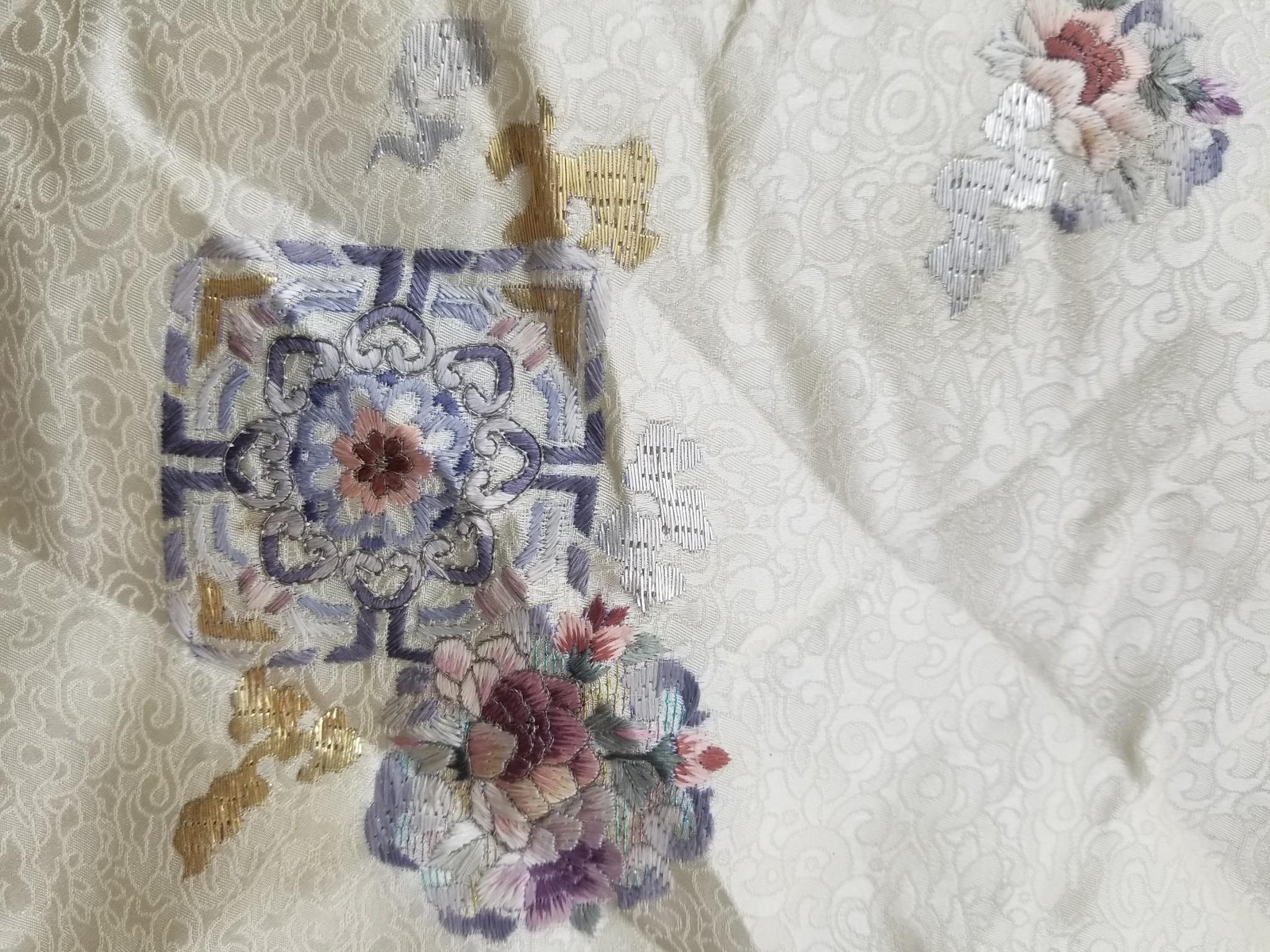 Vintage Traditional Korean Silk Embroidered Hanbok Jacket